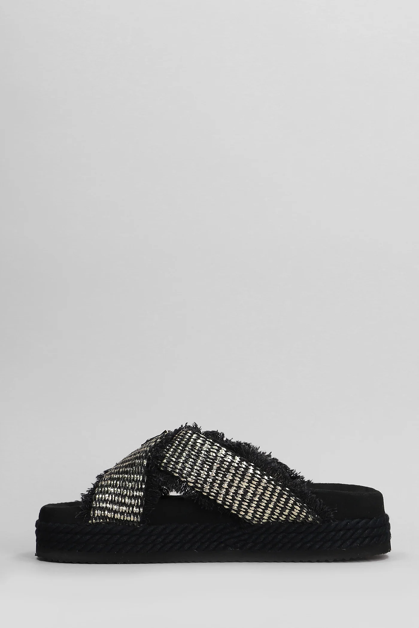 Crisscross Flats in black raffia - Image 3