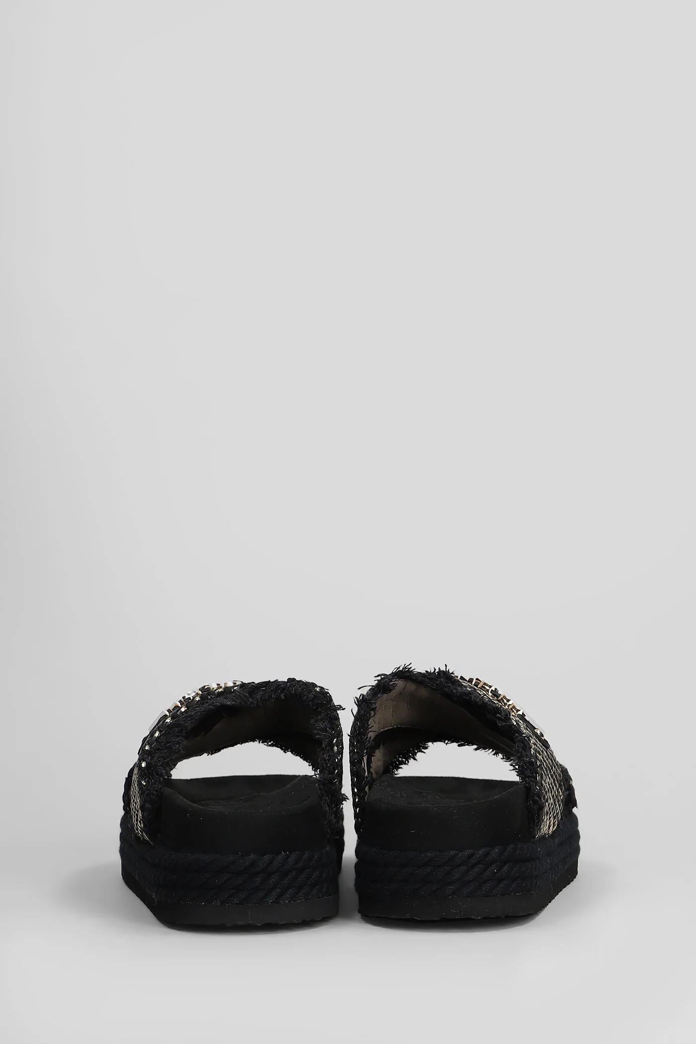 Crisscross Flats in black raffia - Image 4
