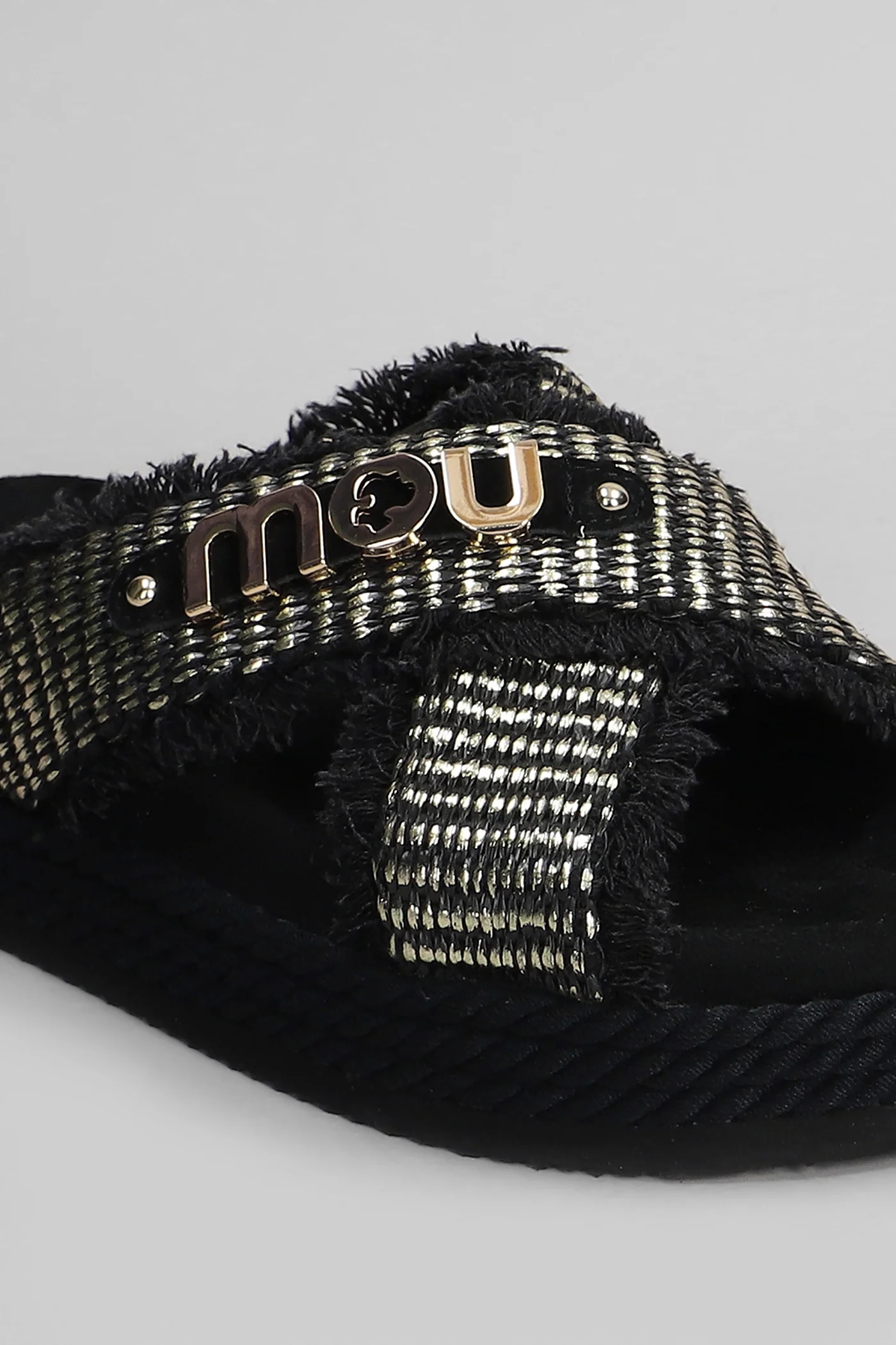 Crisscross Flats in black raffia - Image 5