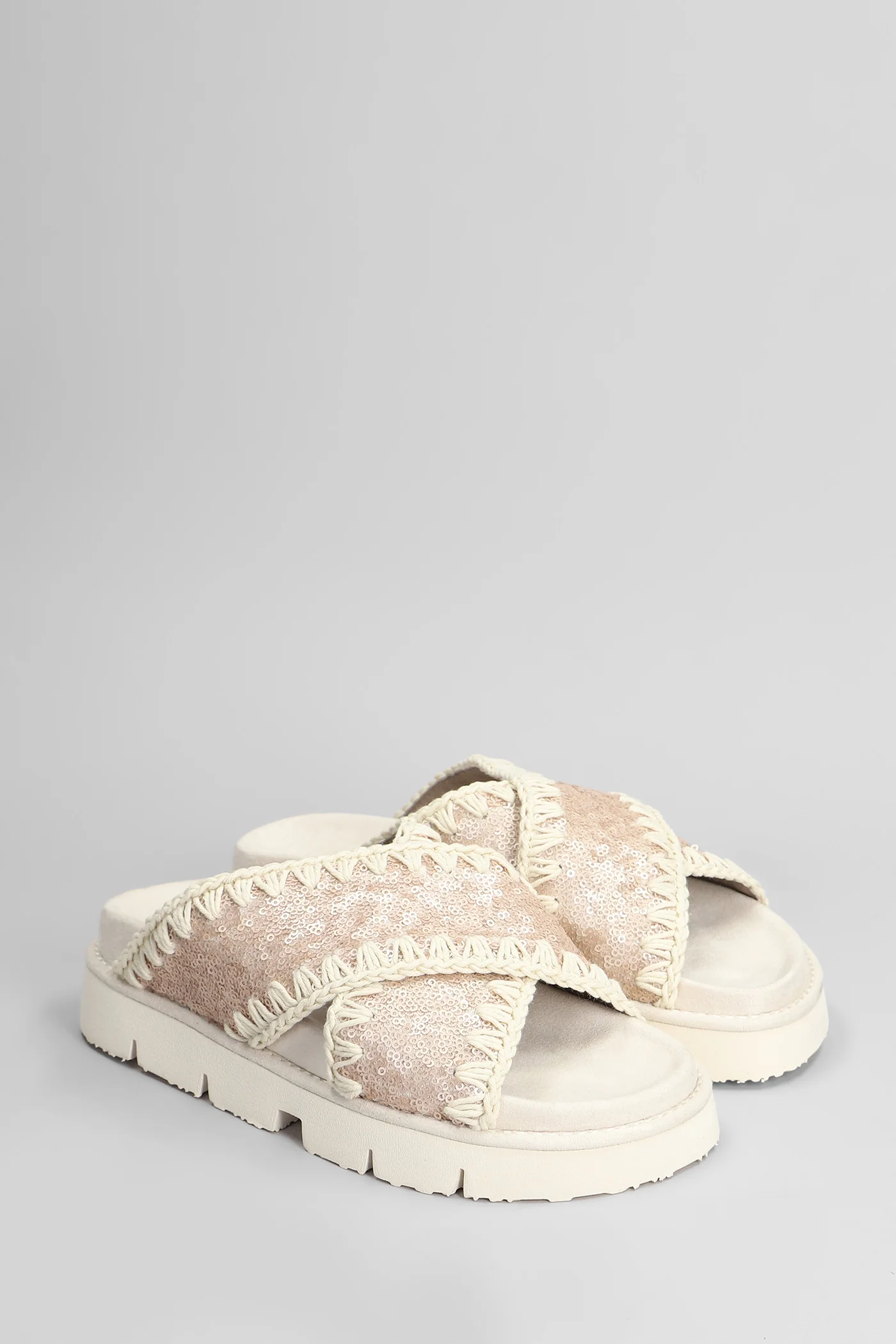 Crisscross Flats in rose-pink leather - Image 2