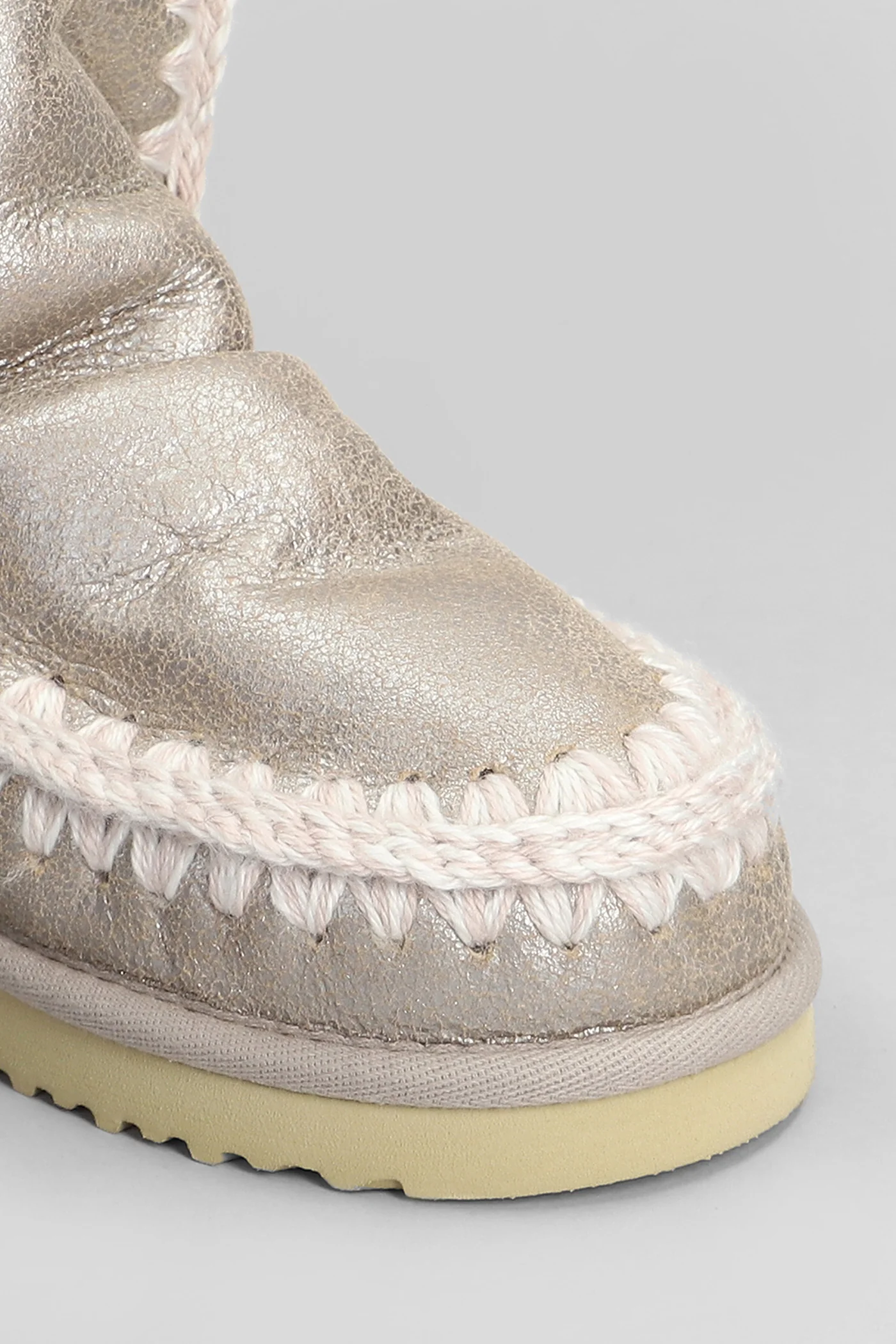 Eskimo 18 low heels Ankle boots in beige leather - Image 5