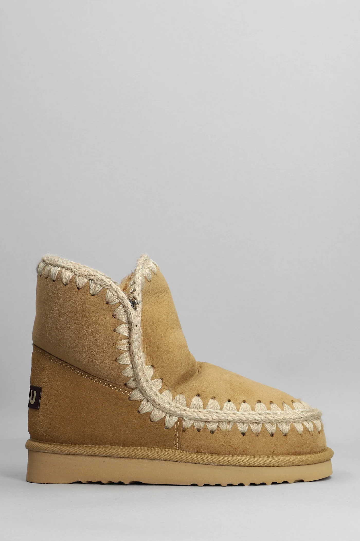 Eskimo 18 low heels Ankle boots in beige suede