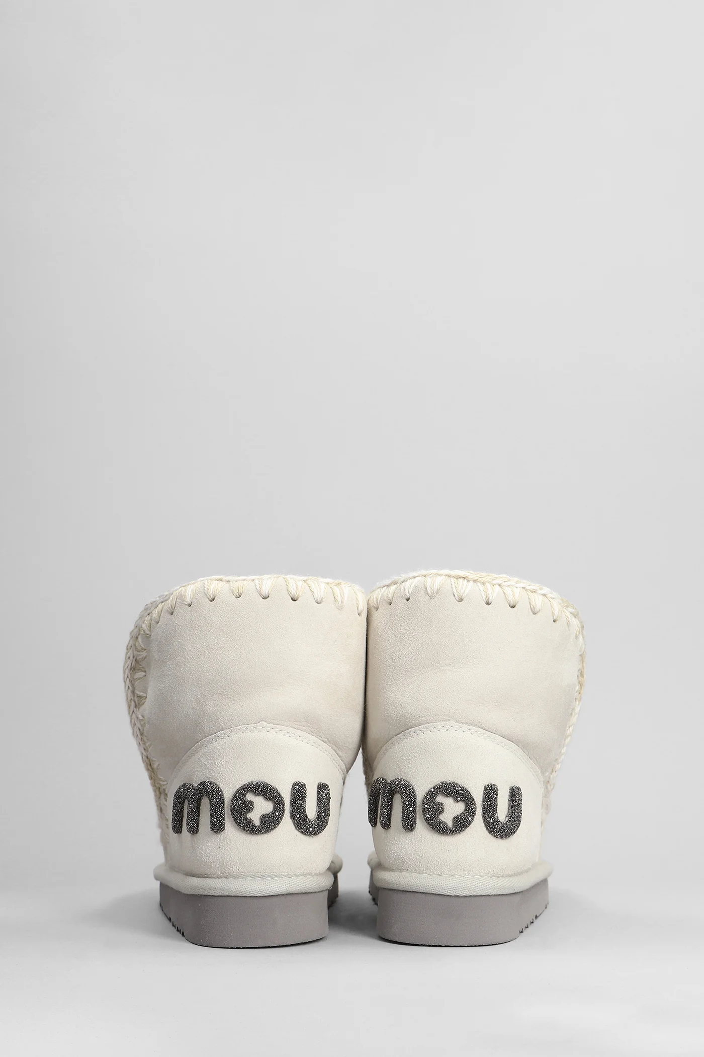 Eskimo 18 low heels Ankle boots in beige suede - Image 4