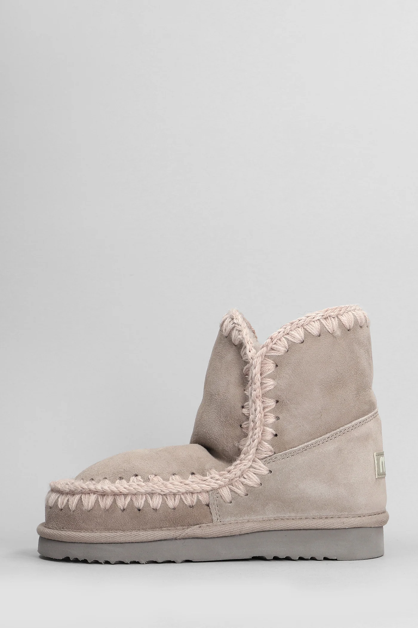 Eskimo 18 low heels Ankle boots in beige suede - Image 3