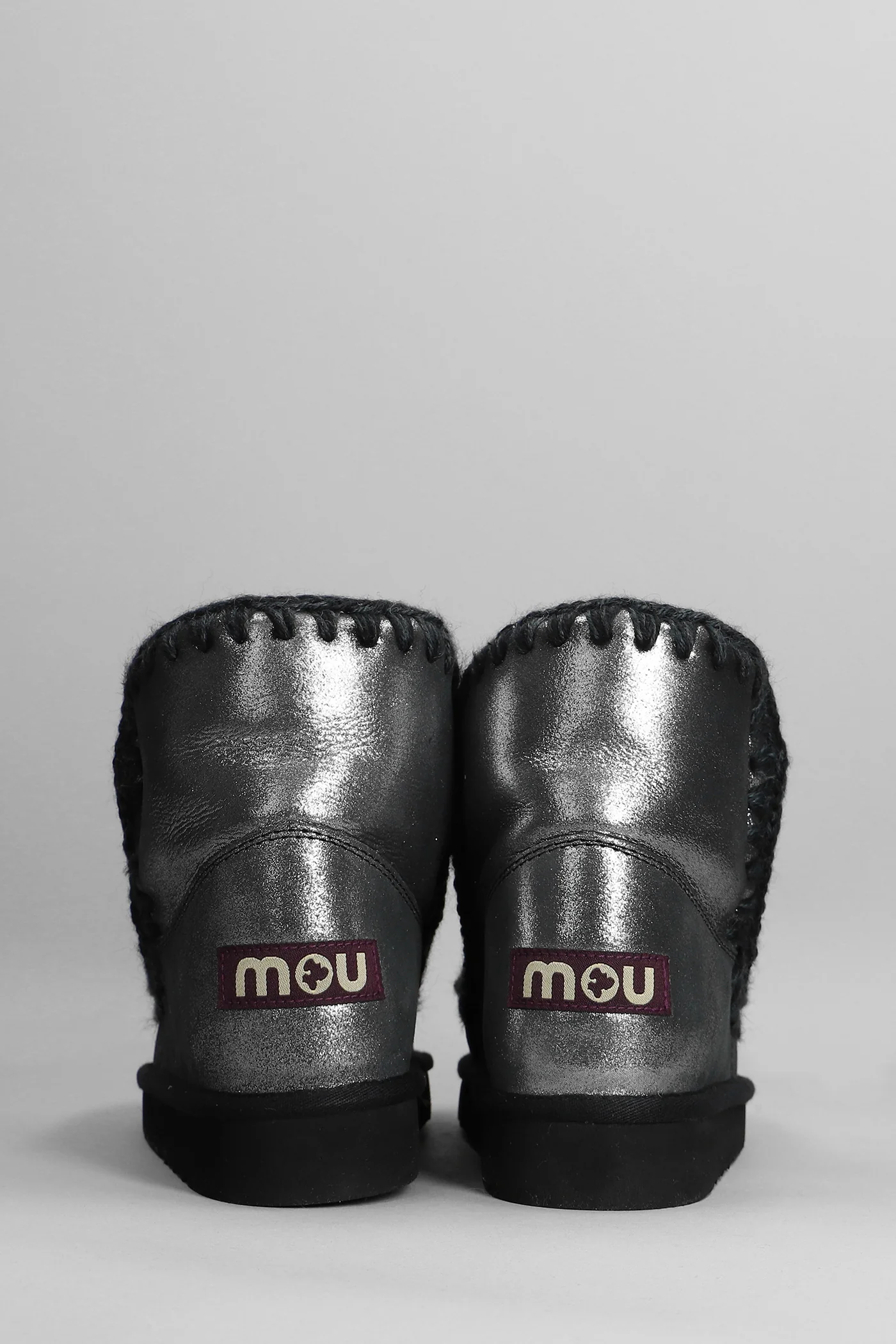 Eskimo 18 low heels Ankle boots in black glitter - Image 4