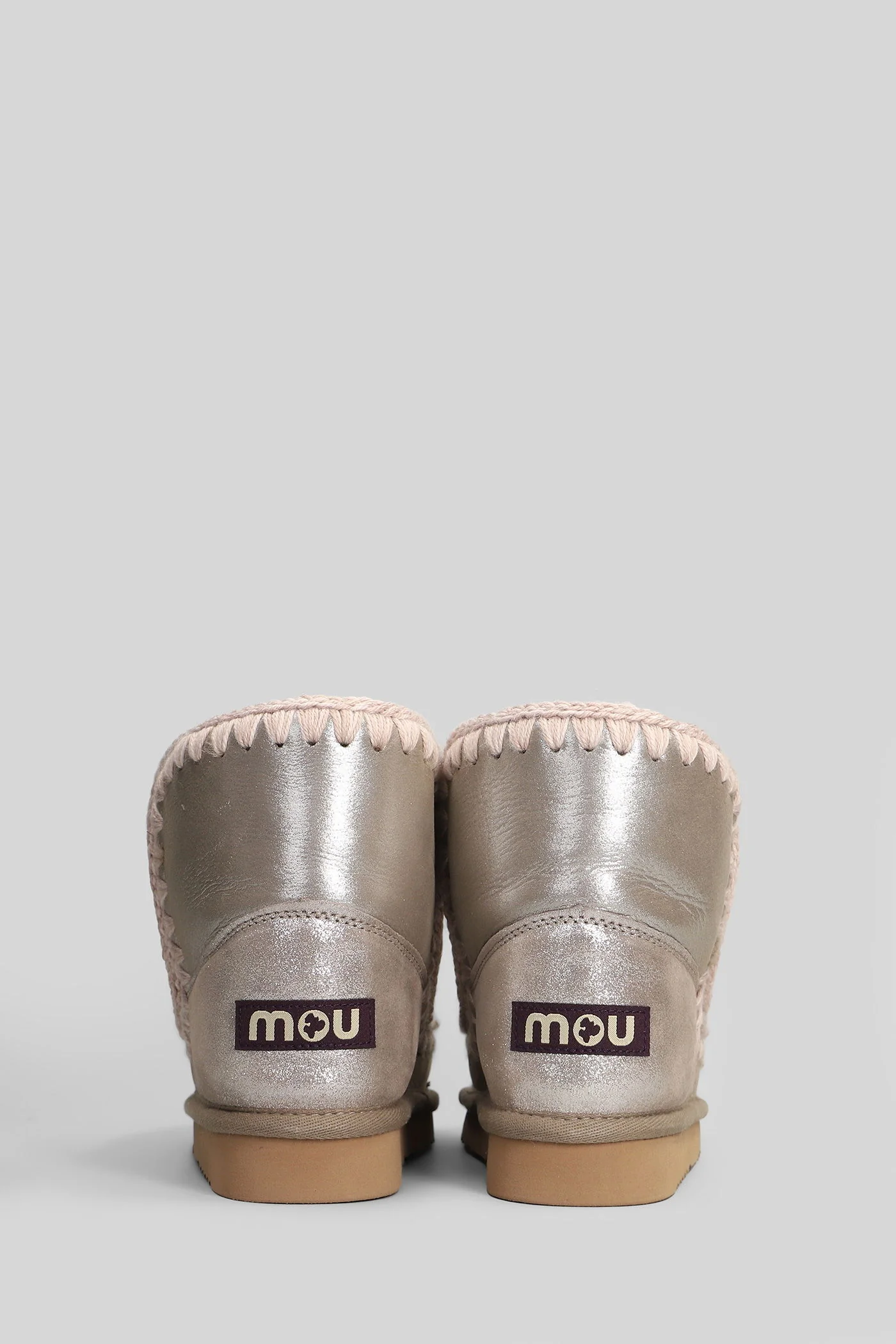 Eskimo 18 low heels Ankle boots in grey leather - Image 4