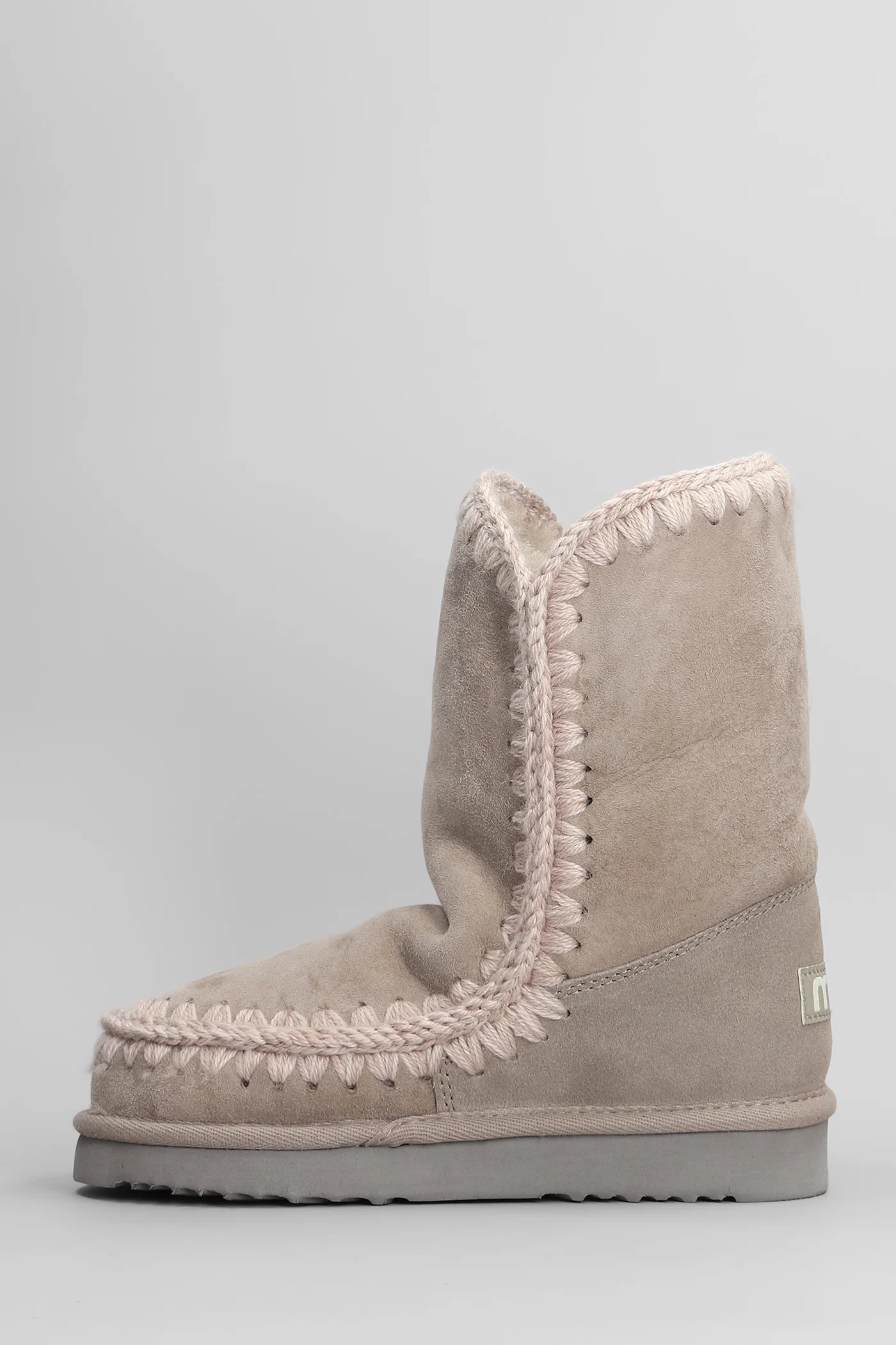 Eskimo 24 low heels Ankle boots in beige suede - Image 3
