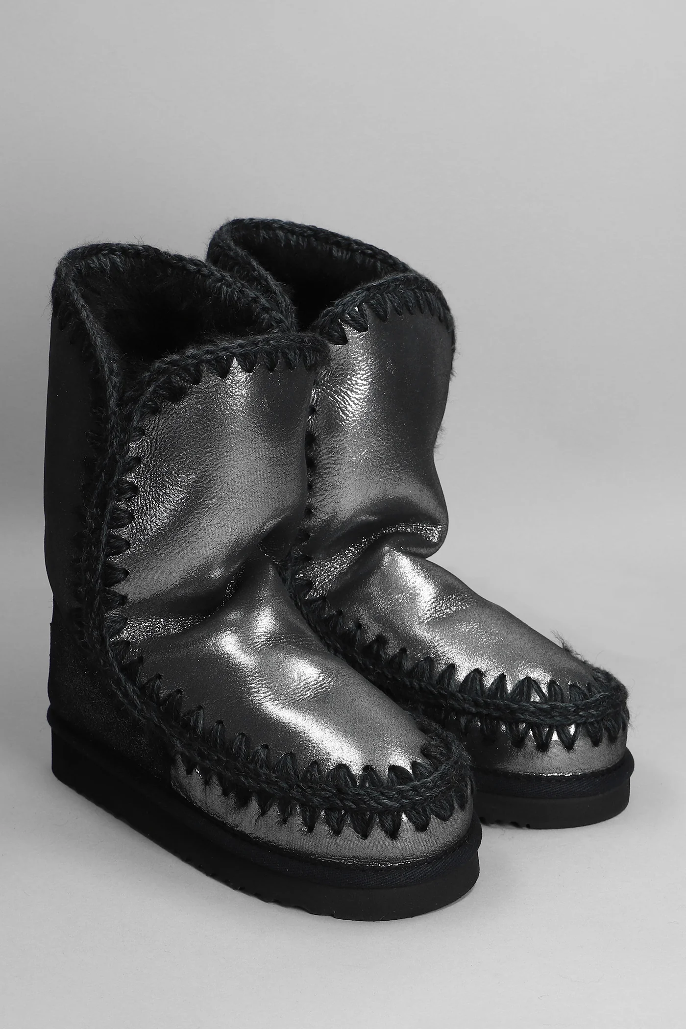 Eskimo 24 low heels Ankle boots in black glitter - Image 2