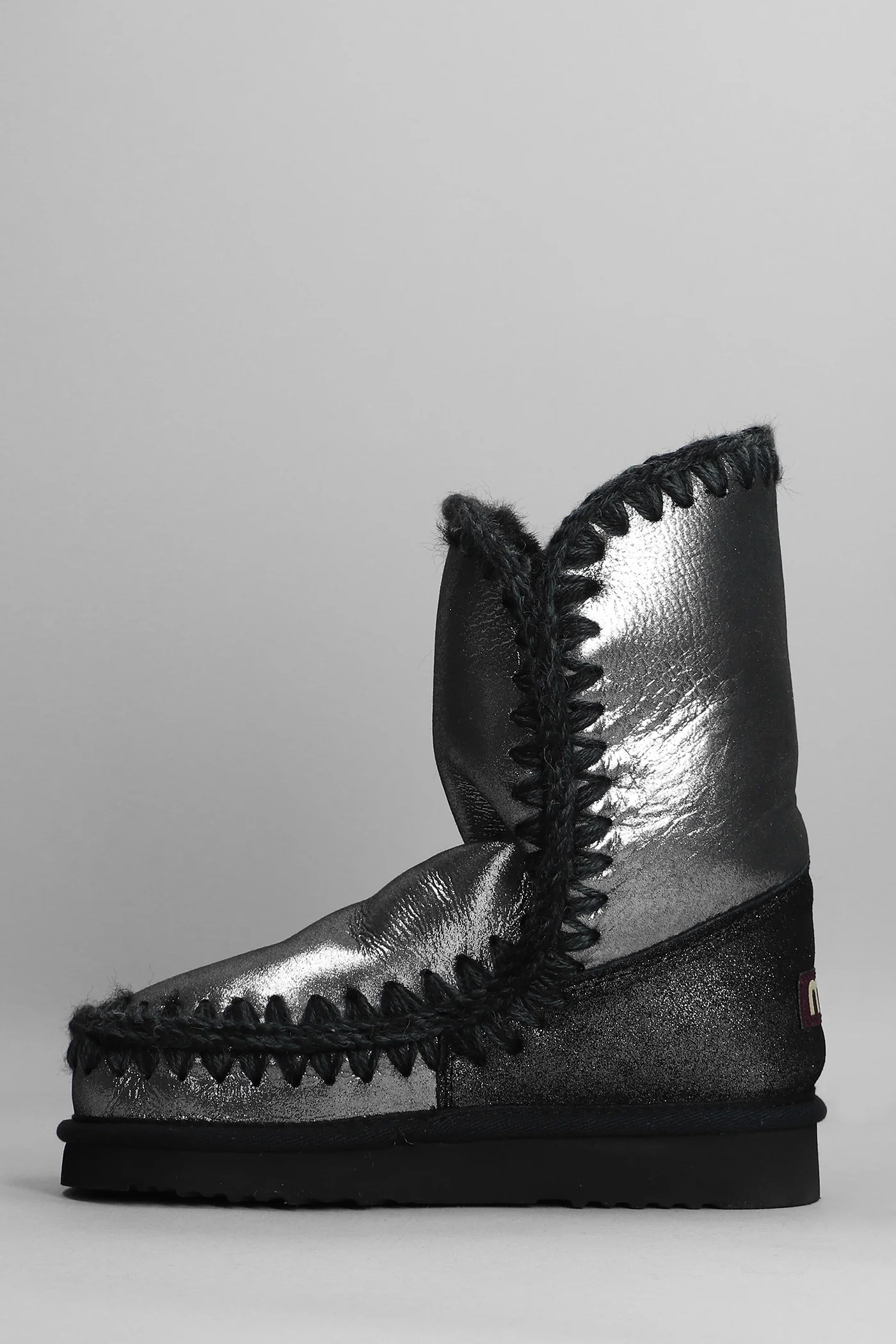 Eskimo 24 low heels Ankle boots in black glitter - Image 3