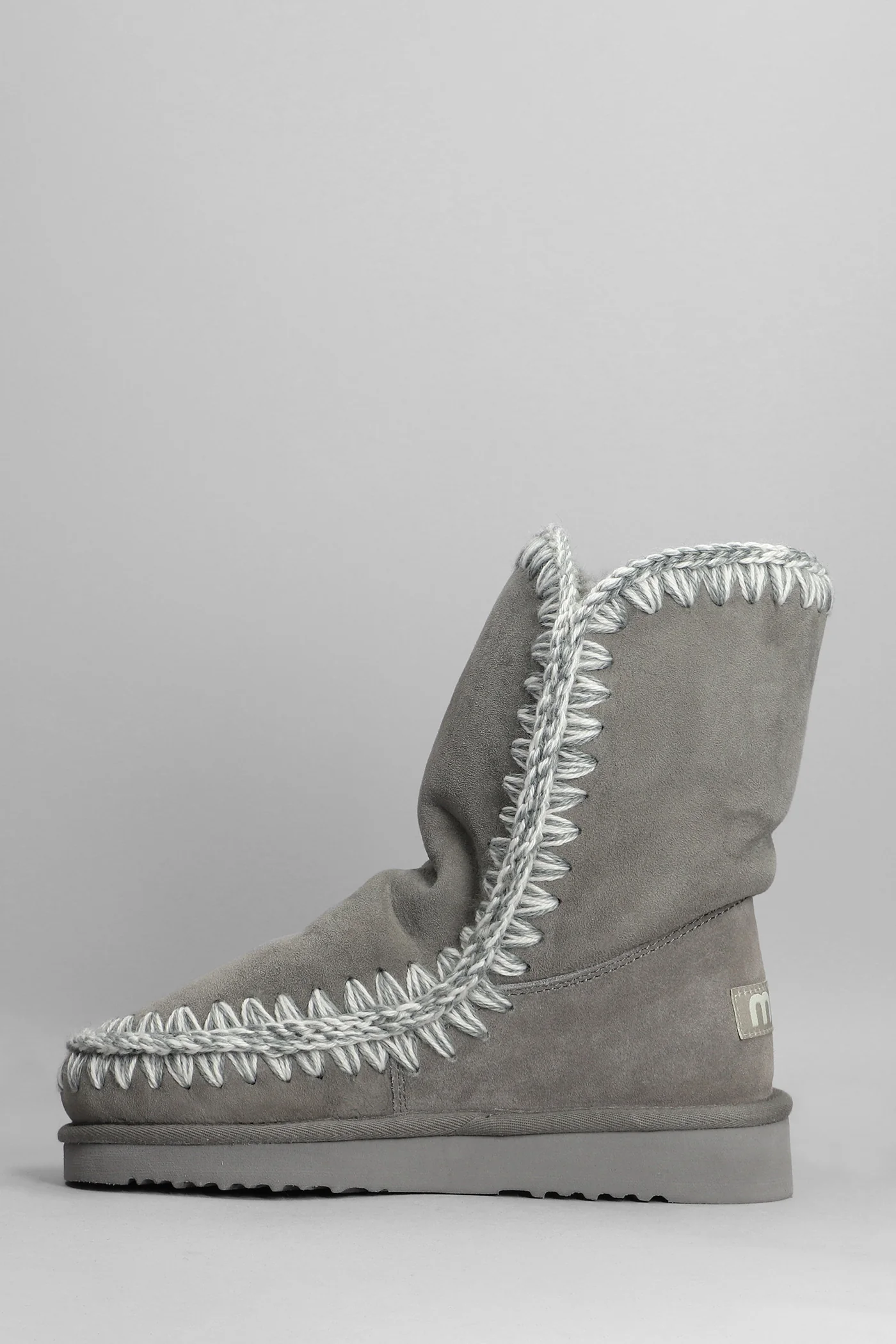 Eskimo 24 low heels Ankle boots in grey suede - Image 3