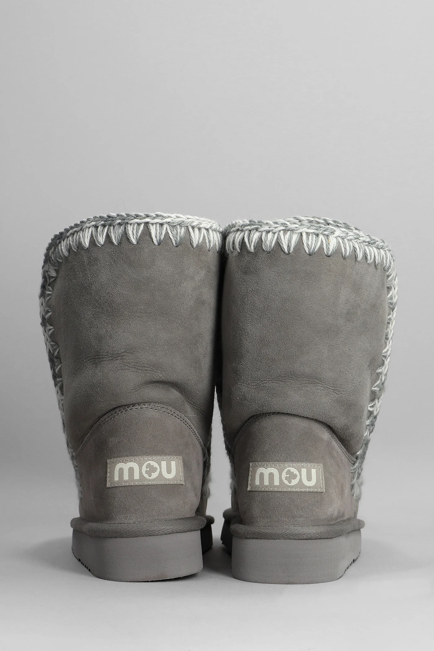 Eskimo 24 low heels Ankle boots in grey suede - Image 4