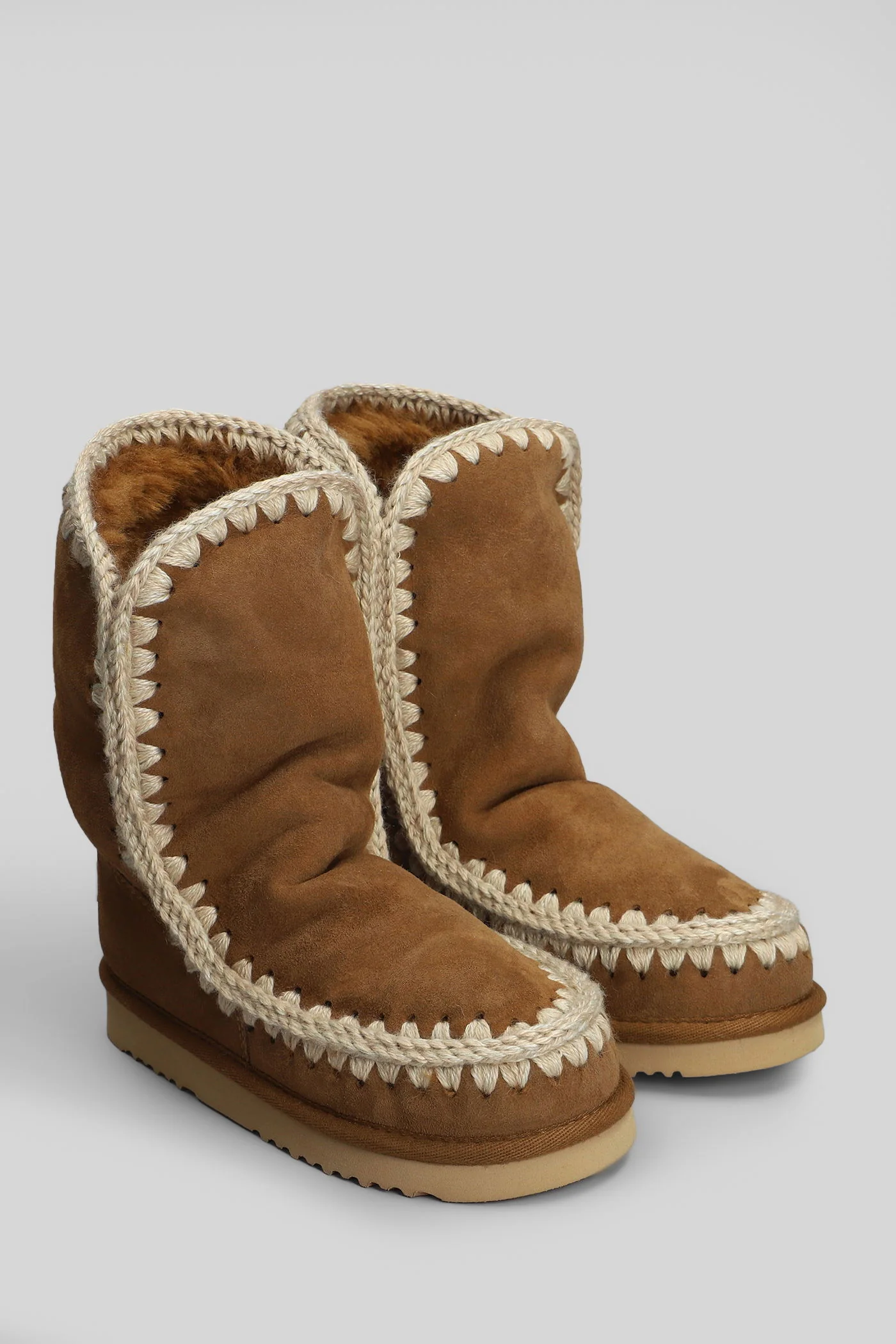 Eskimo 24 low heels Ankle boots in leather color suede - Image 2