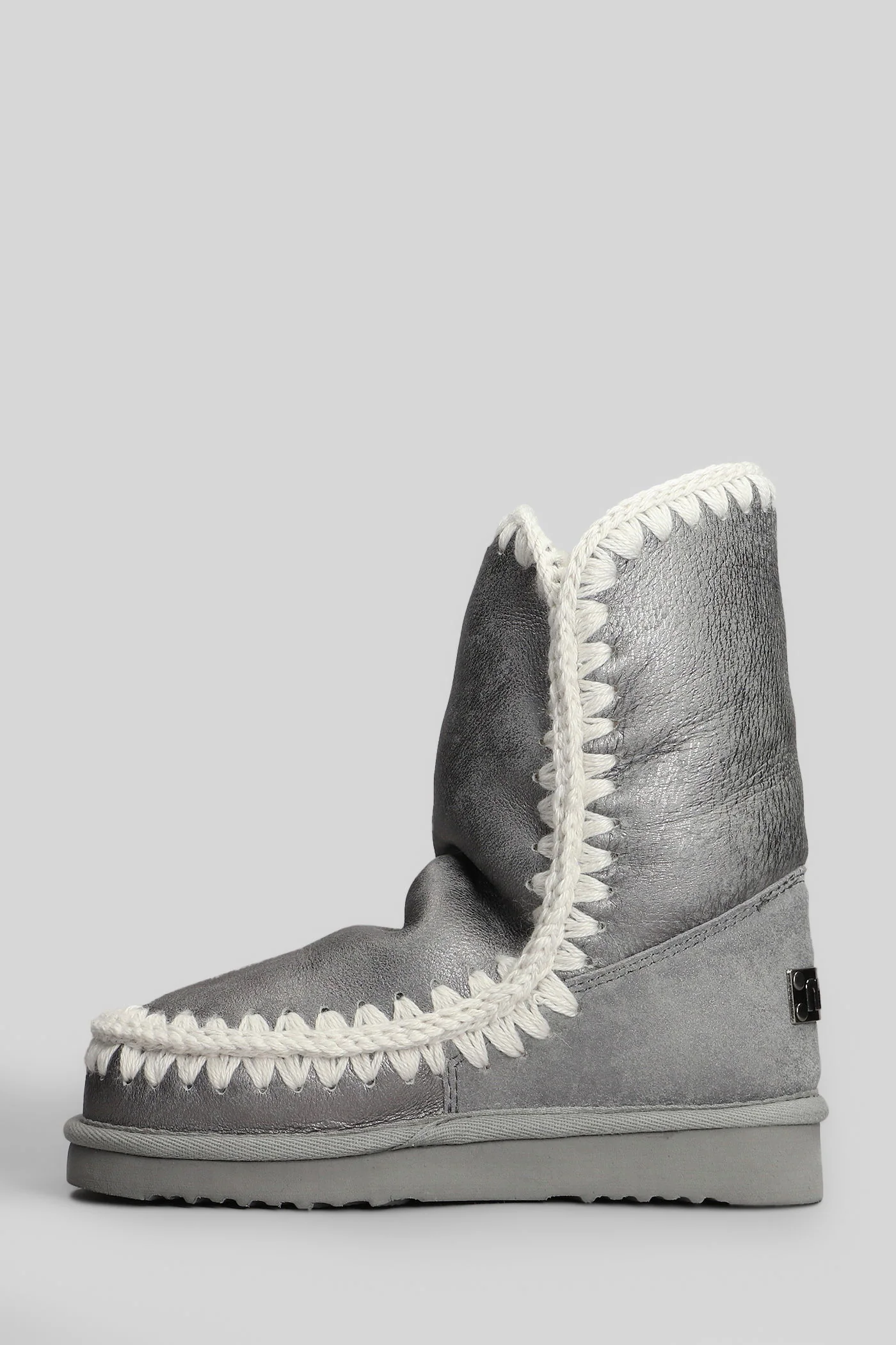 Eskimo 24 low heels Ankle boots in silver glitter - Image 3