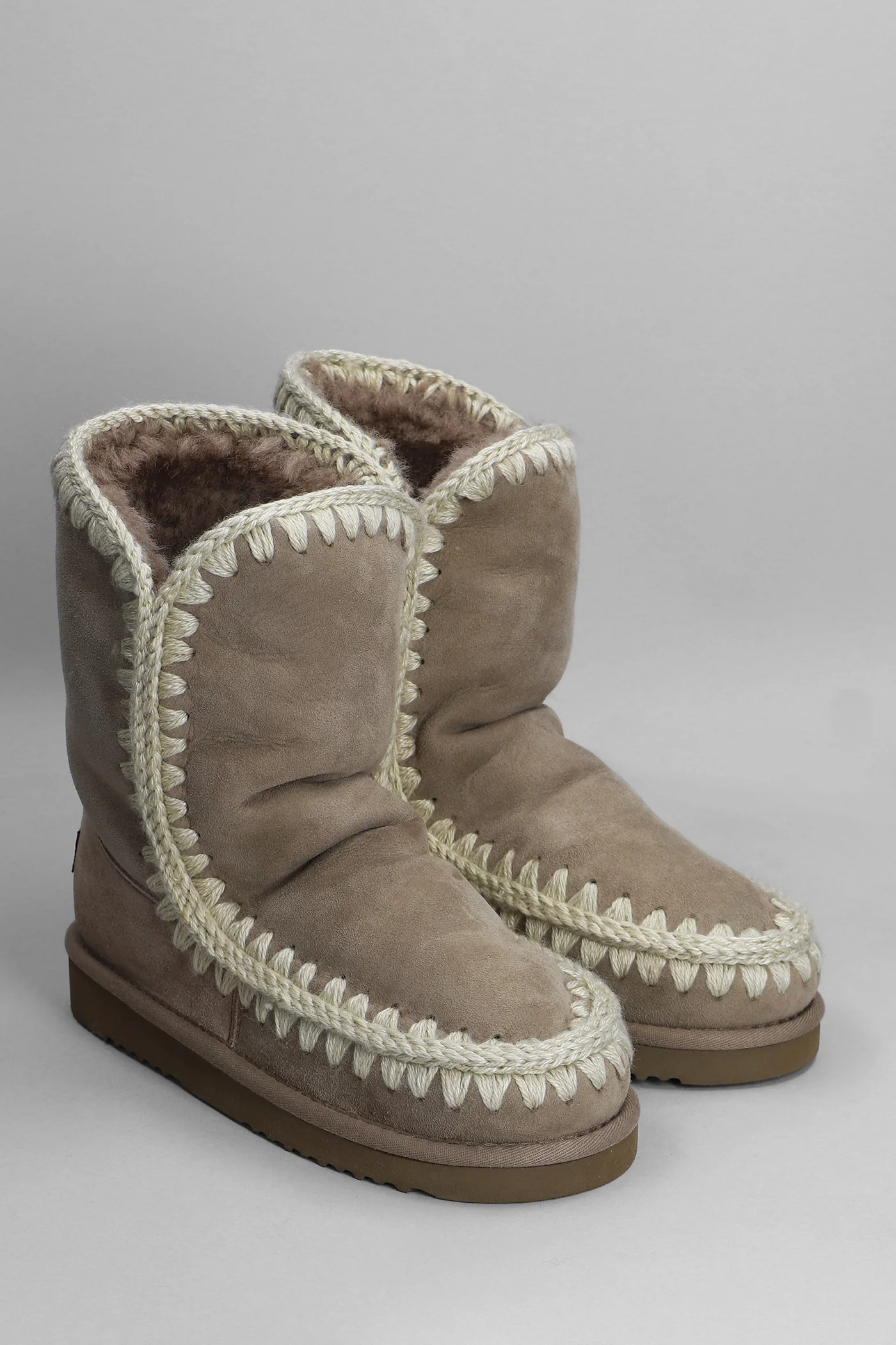 Eskimo 24 low heels Ankle boots in taupe suede - Image 2