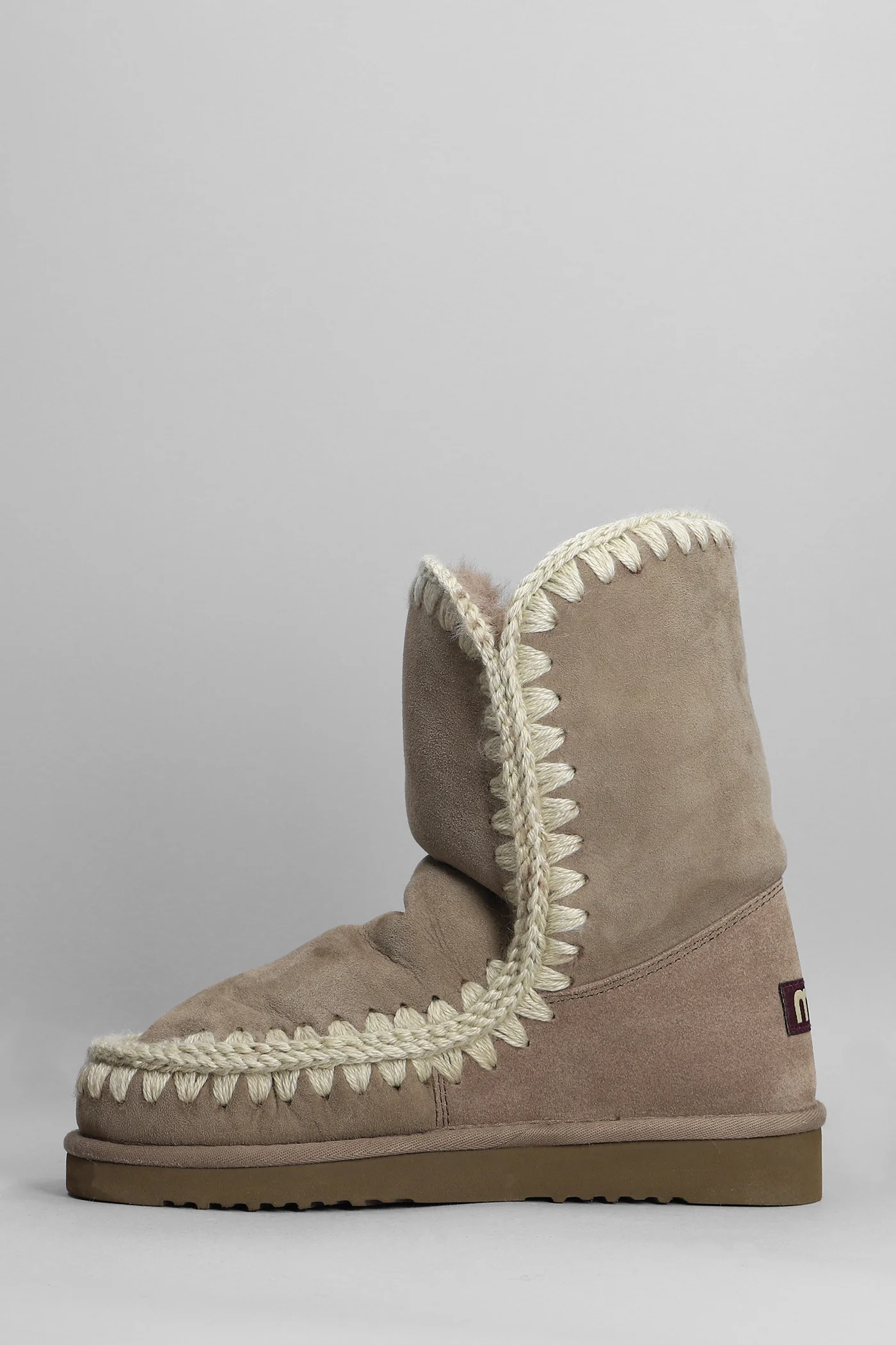 Eskimo 24 low heels Ankle boots in taupe suede - Image 3