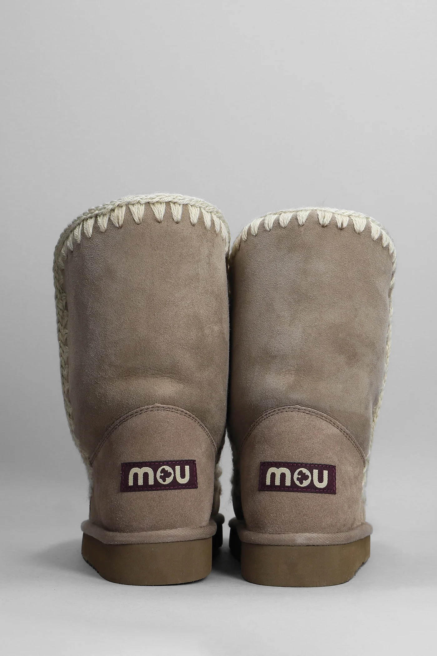 Eskimo 24 low heels Ankle boots in taupe suede - Image 4