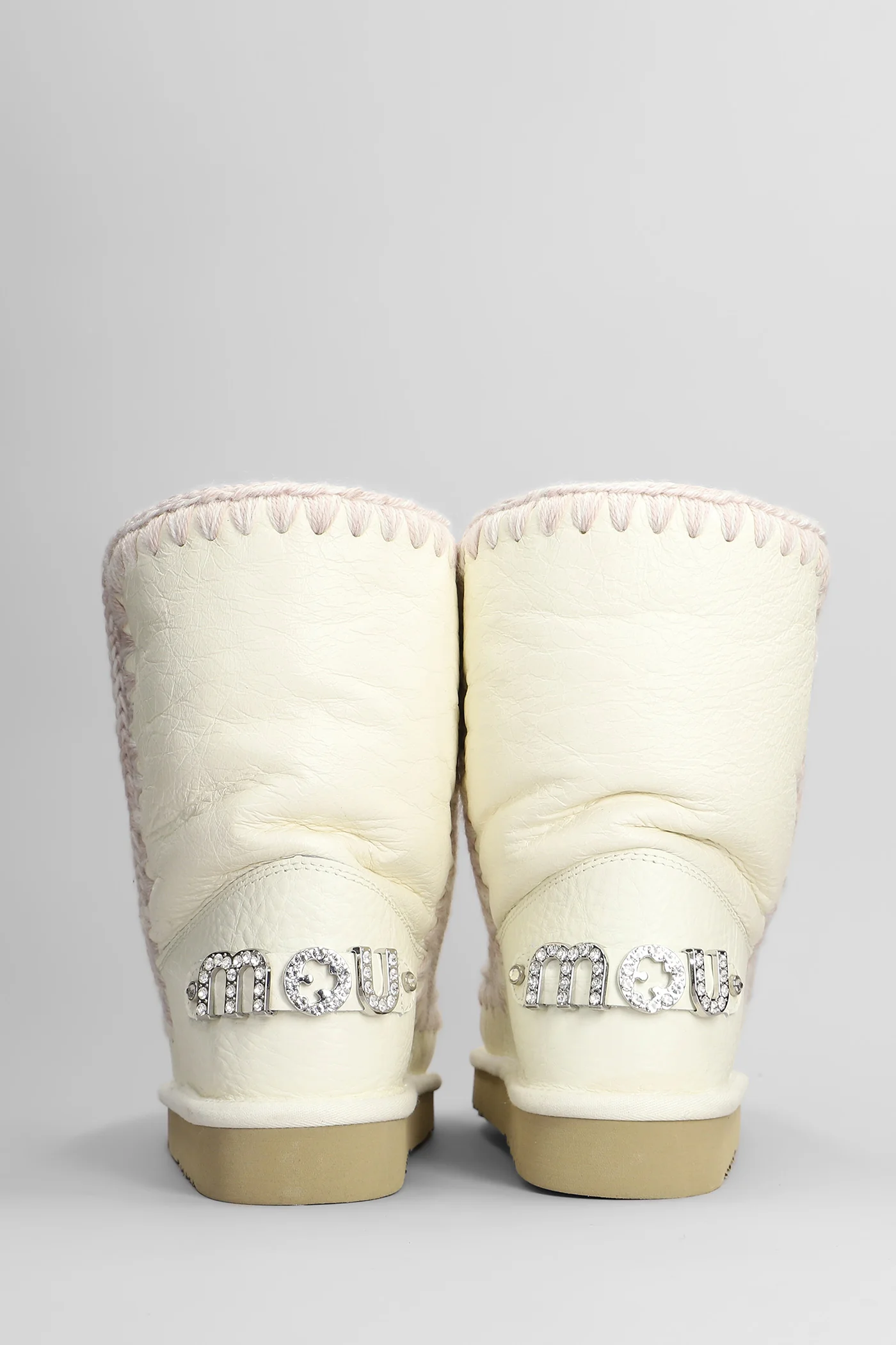 Eskimo 24 low heels Ankle boots in white suede - Image 4