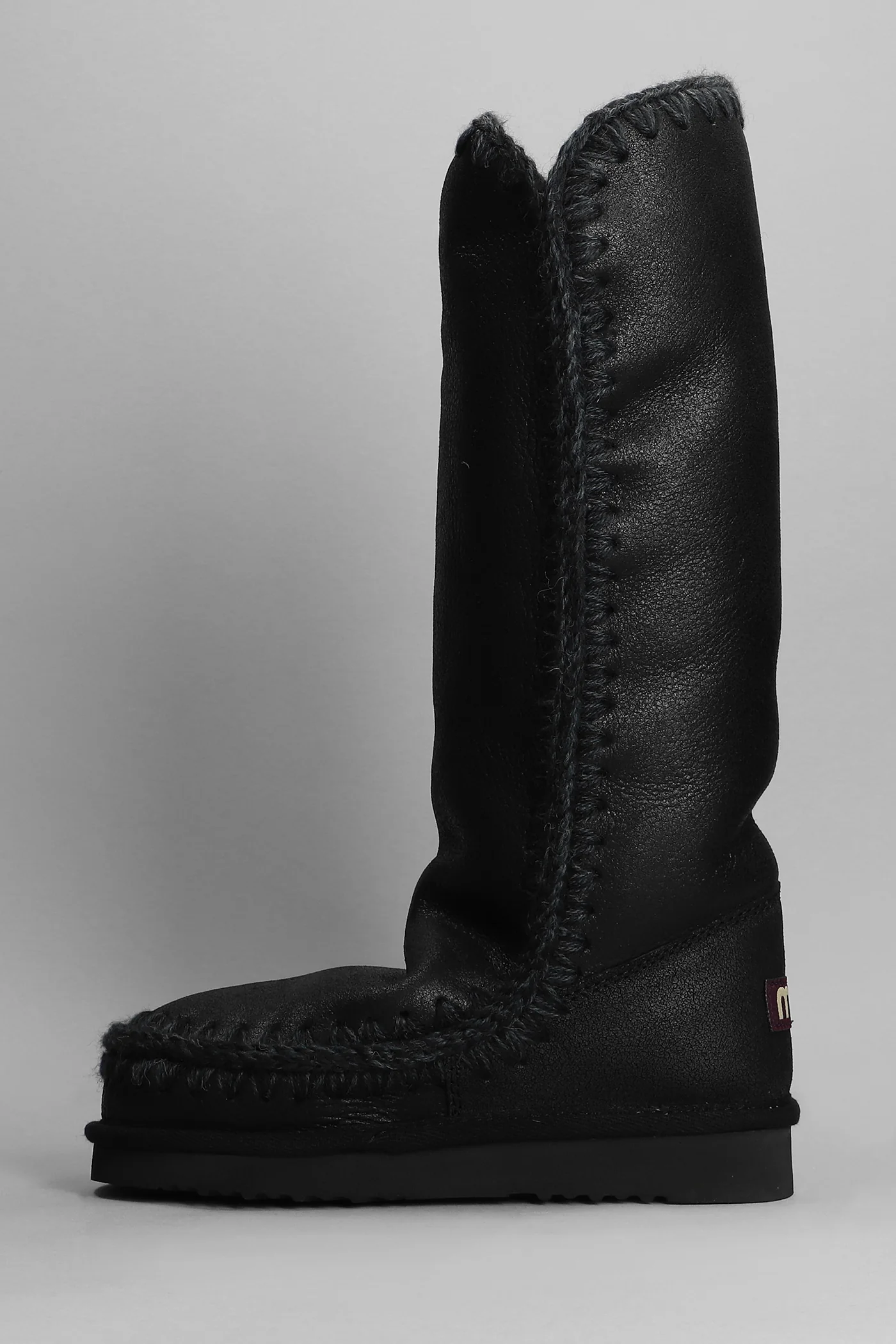 Eskimo 40 low heels boots in black leather - Image 3
