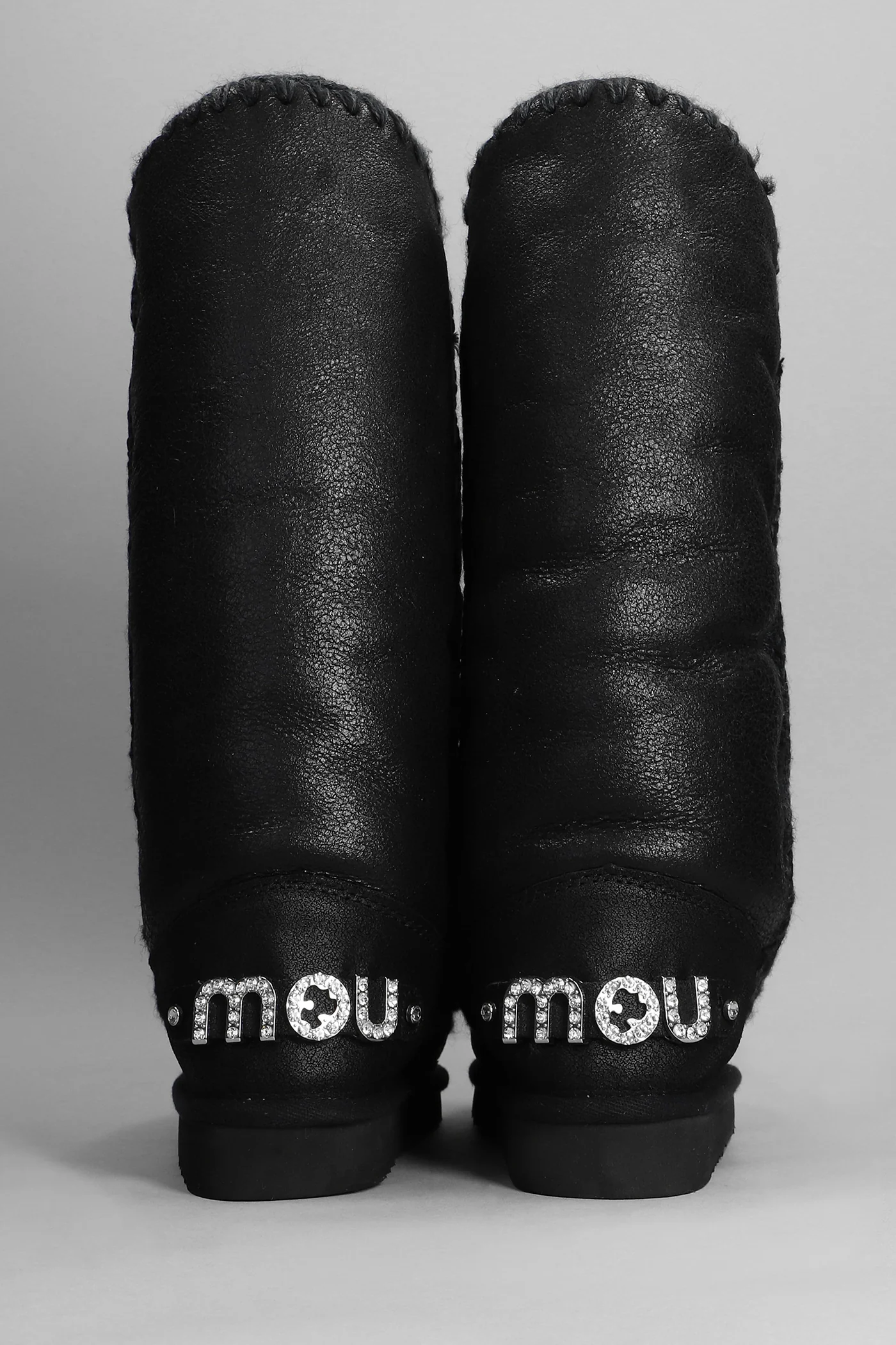 Eskimo 40 low heels boots in black leather - Image 4