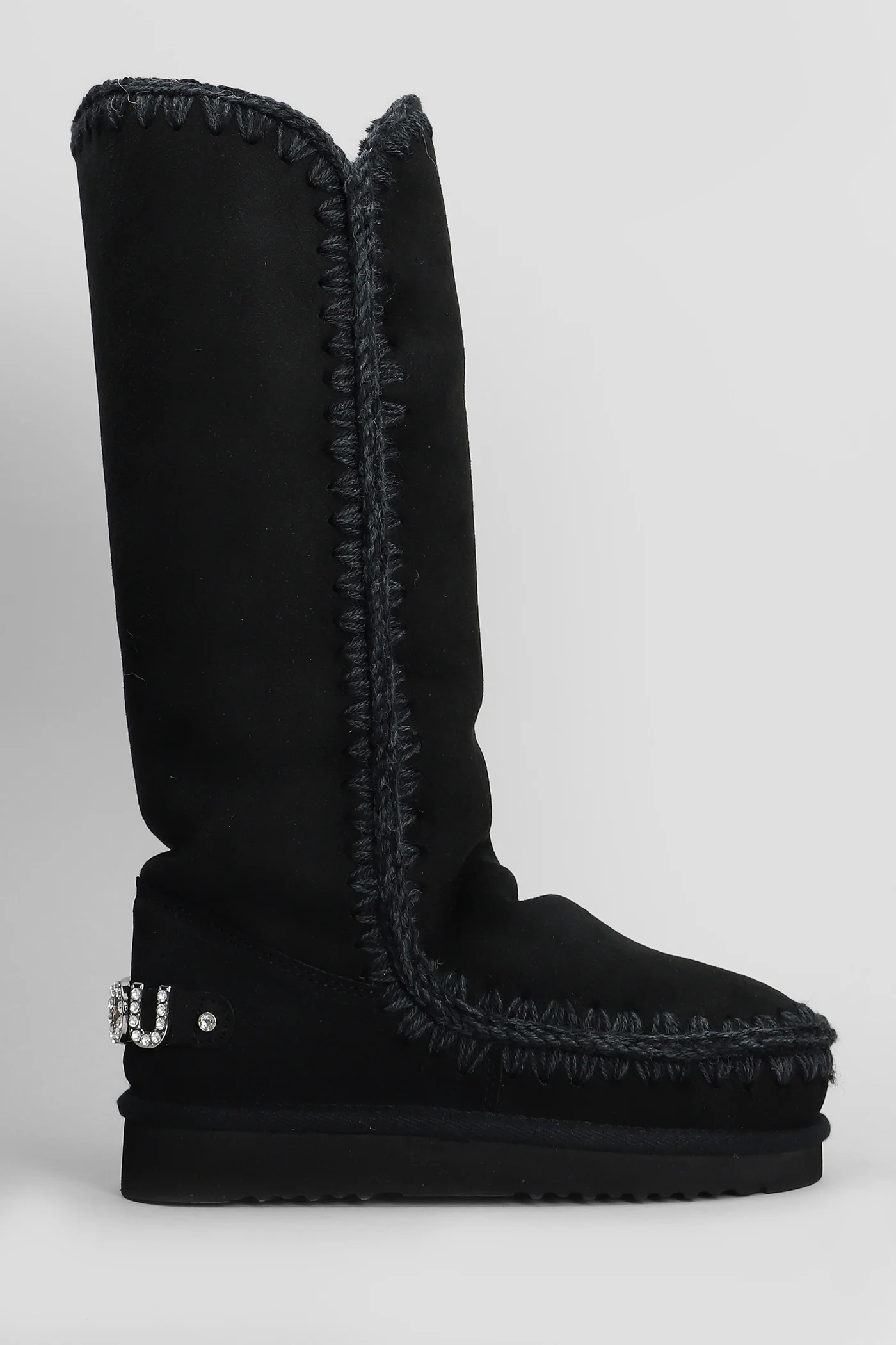 Eskimo 40 low heels boots in black suede