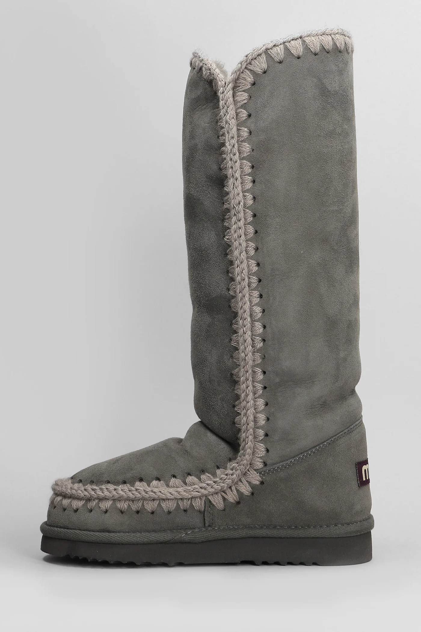 Eskimo 40 low heels boots in grey suede - Image 3