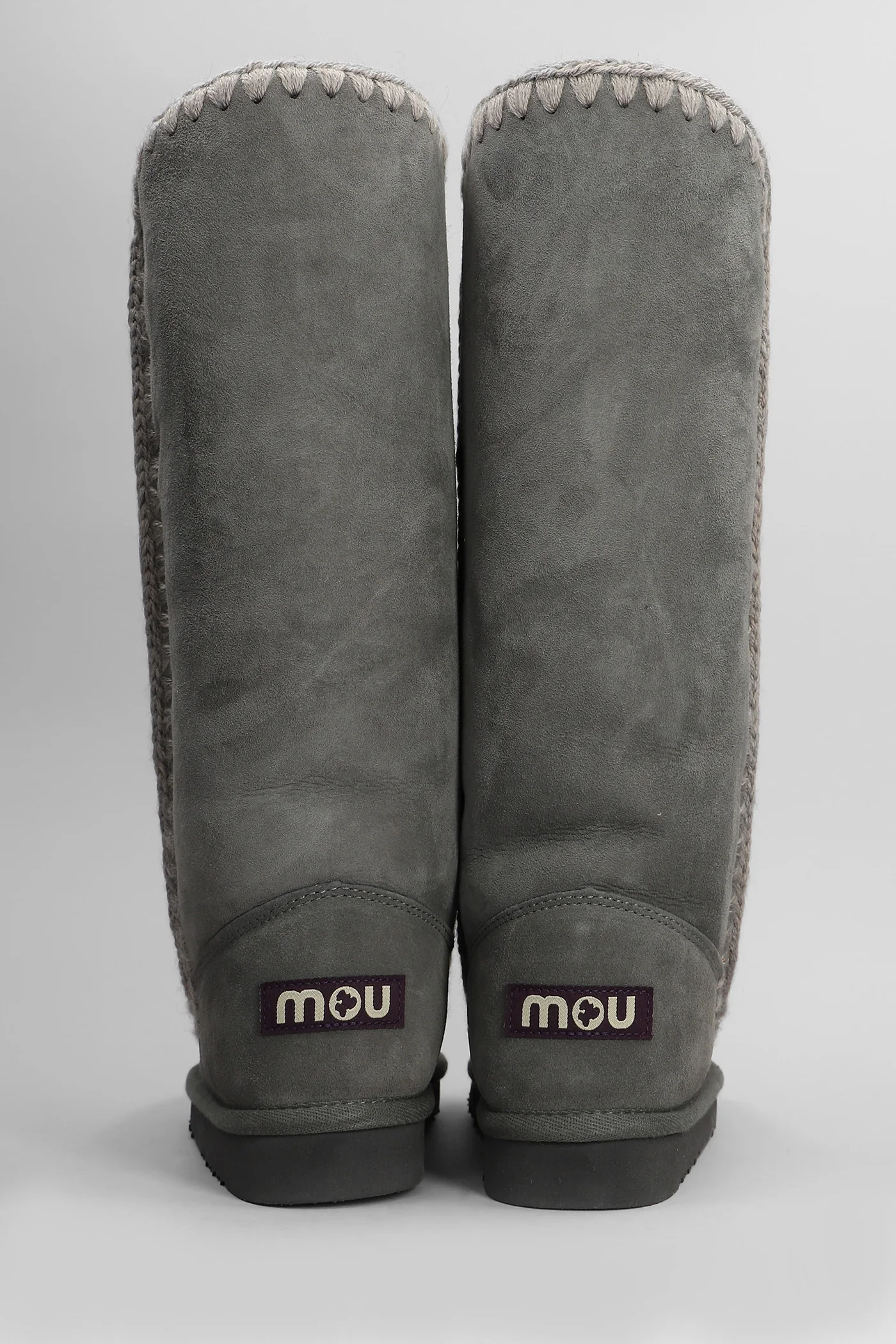 Eskimo 40 low heels boots in grey suede - Image 4