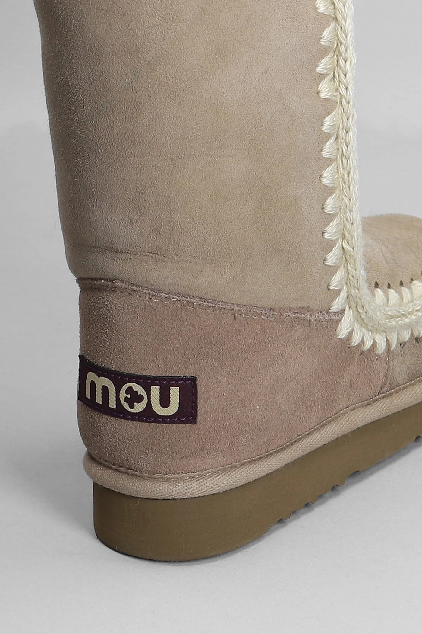 Eskimo 40 low heels boots in taupe suede - Image 5
