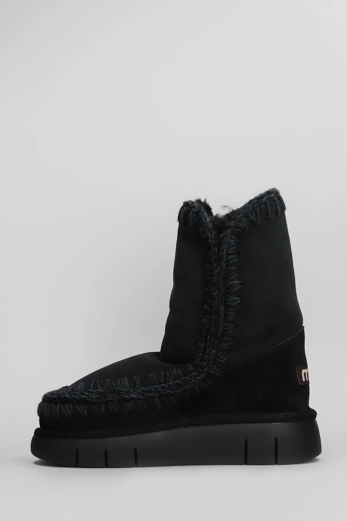 Eskimo bounce 24 low heels Ankle boots in black suede - Image 3