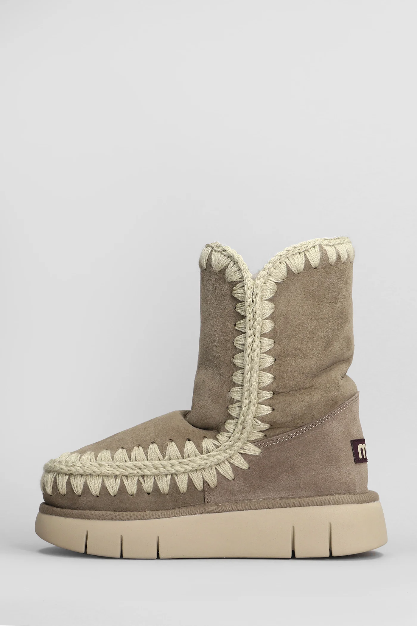 Eskimo bounce 24 low heels Ankle boots in grey suede - Image 3
