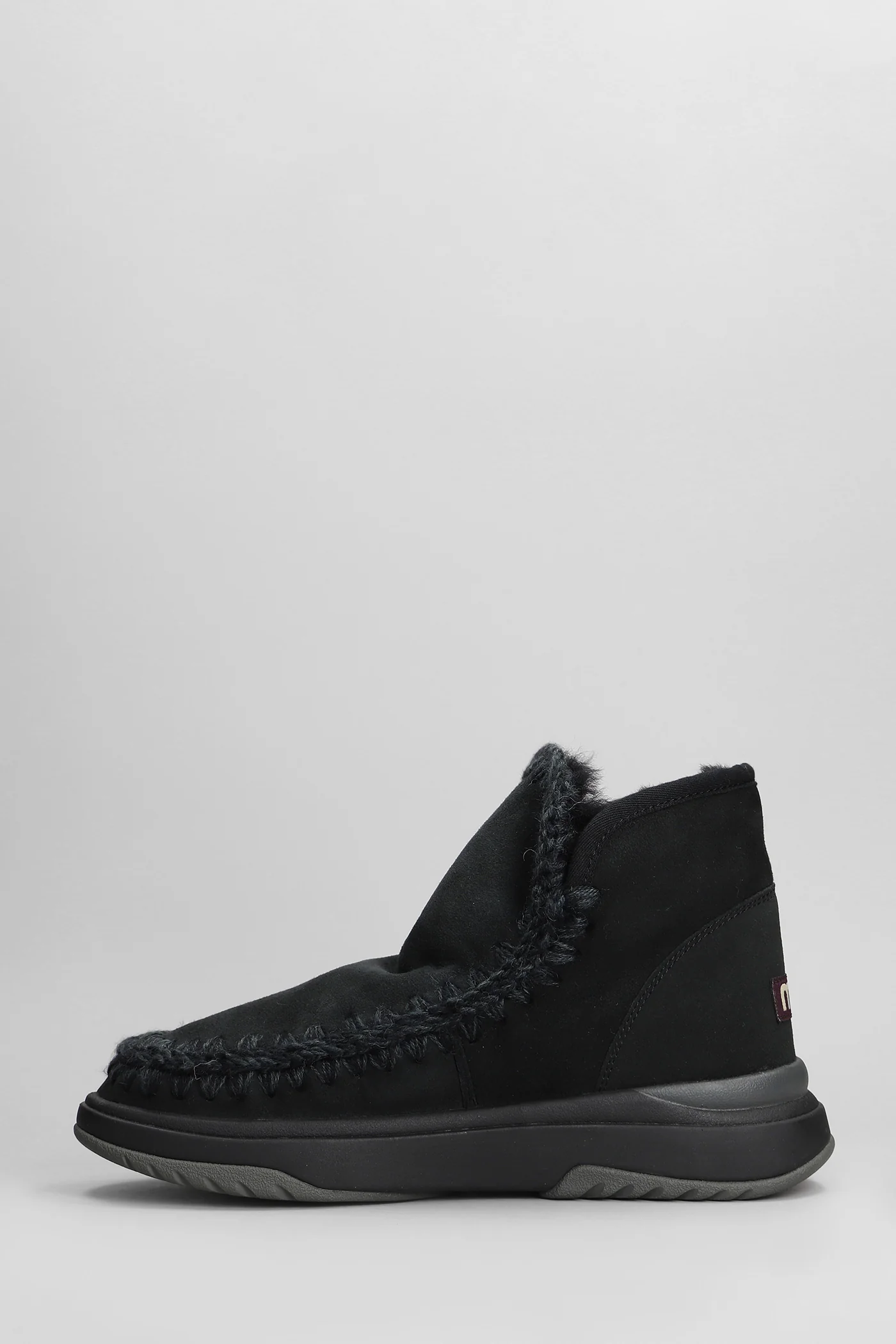 Eskimo jogger Sneakers in black suede - Image 3