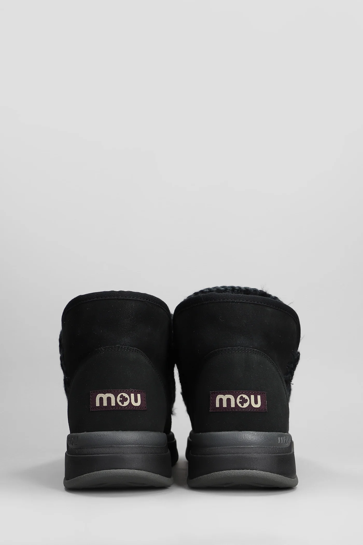 Eskimo jogger Sneakers in black suede - Image 4
