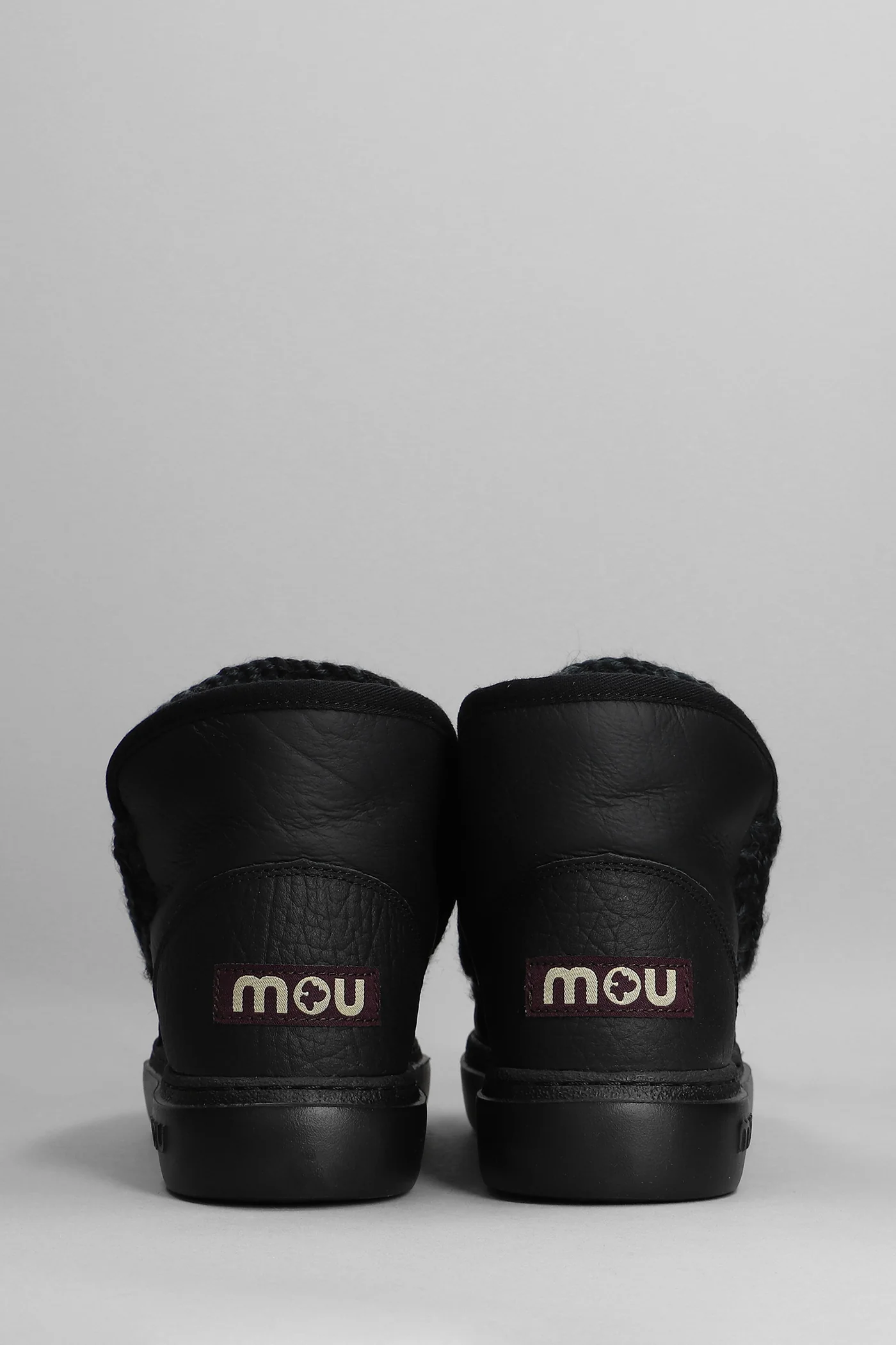 Eskimo sneaker bold low heels Ankle boots in black leather - Image 4