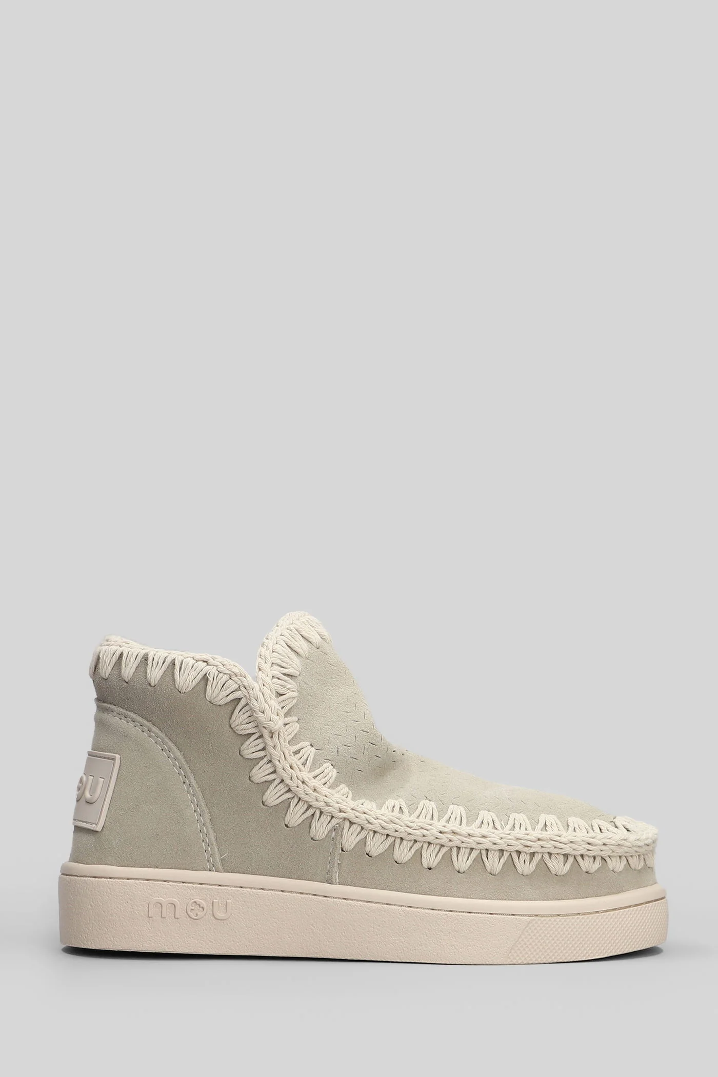 Eskimo Sneaker low heels Ankle boots in beige suede
