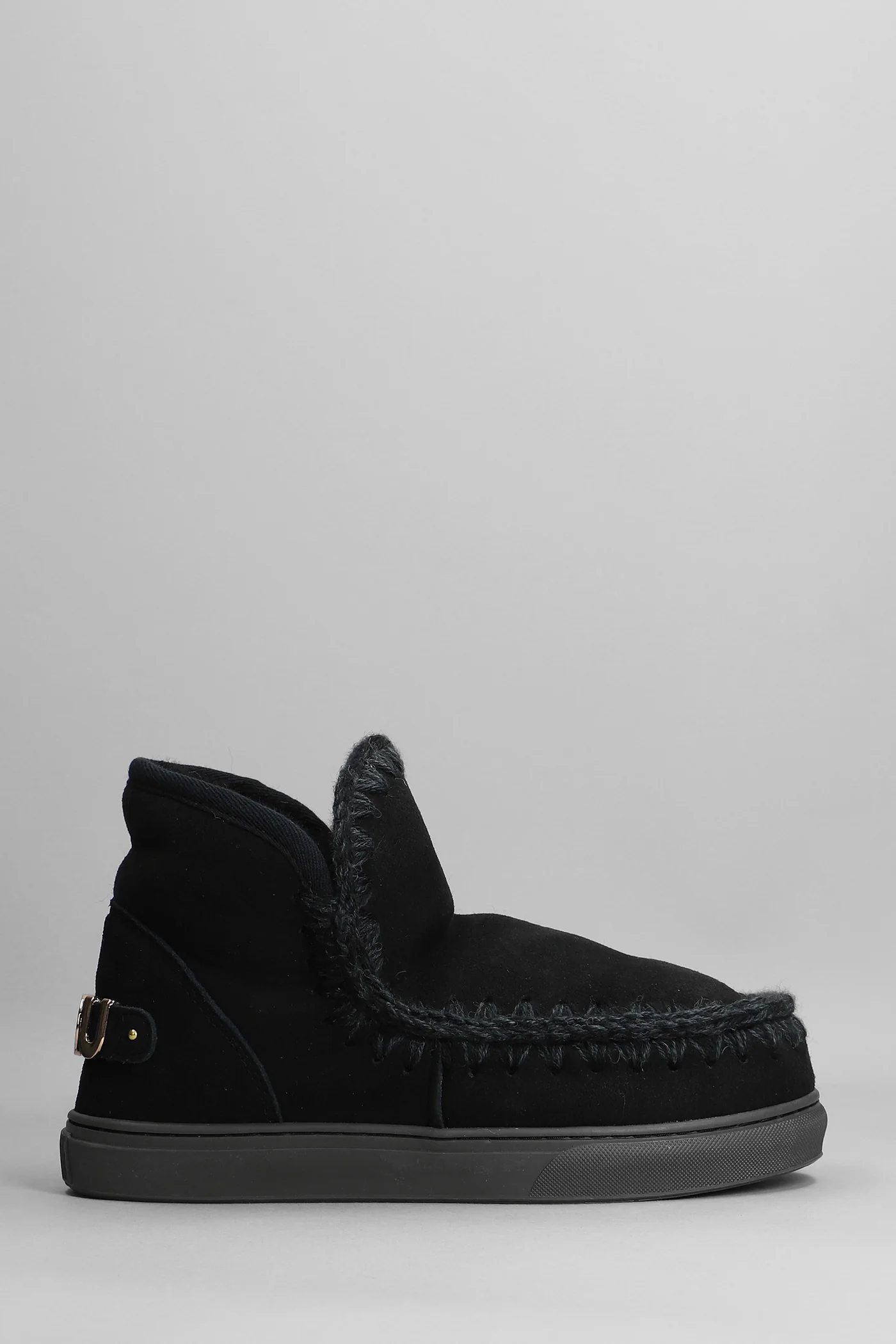 Eskimo Sneaker low heels Ankle boots in black suede