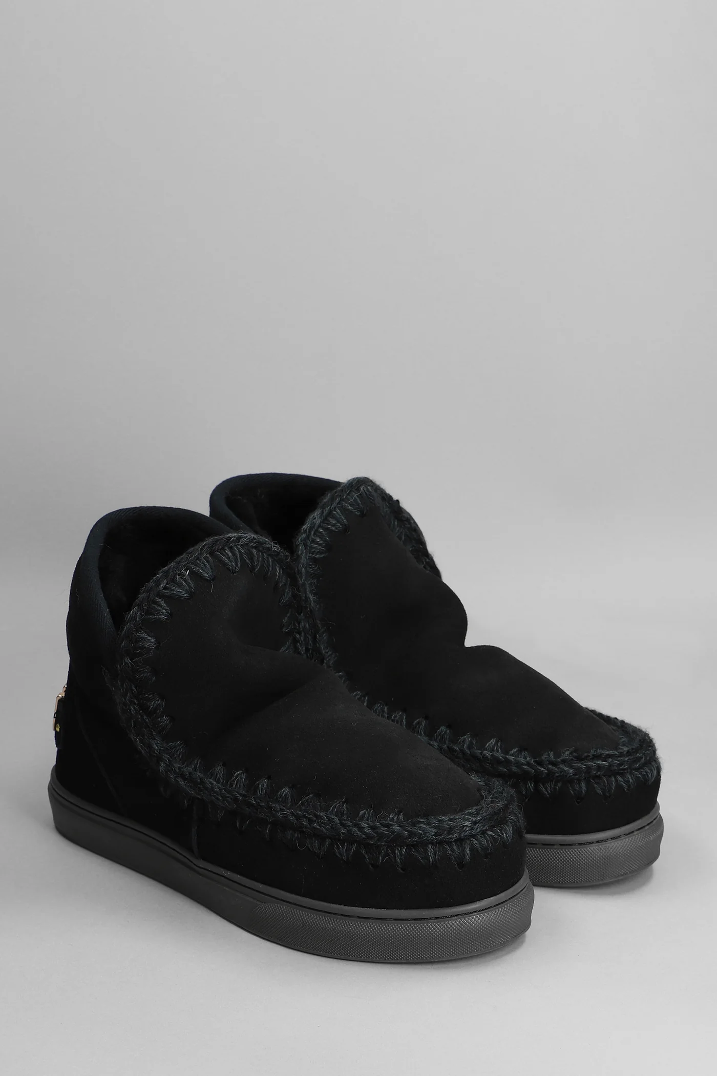 Eskimo Sneaker low heels Ankle boots in black suede - Image 2