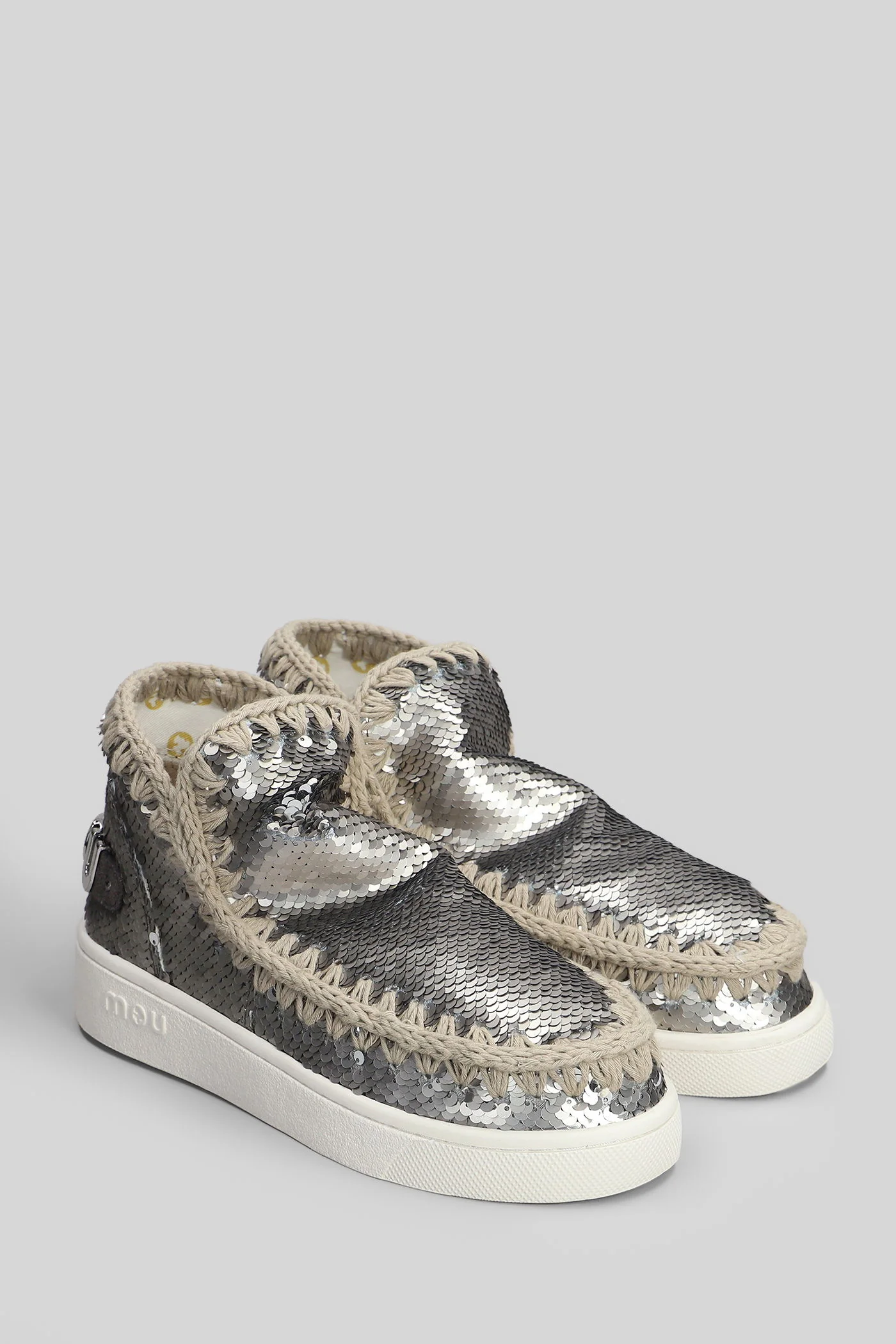 Eskimo Sneaker low heels Ankle boots in Gunmetal fabric - Image 2