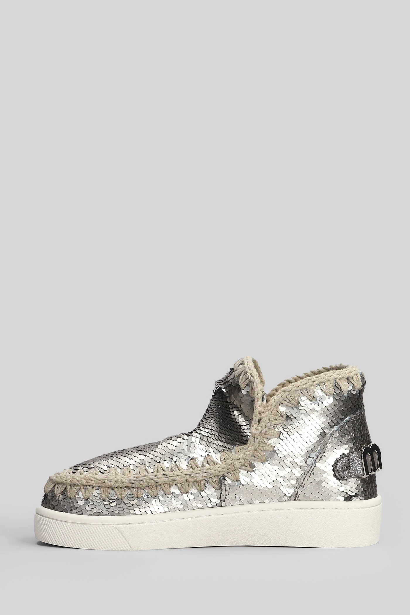Eskimo Sneaker low heels Ankle boots in Gunmetal fabric - Image 3