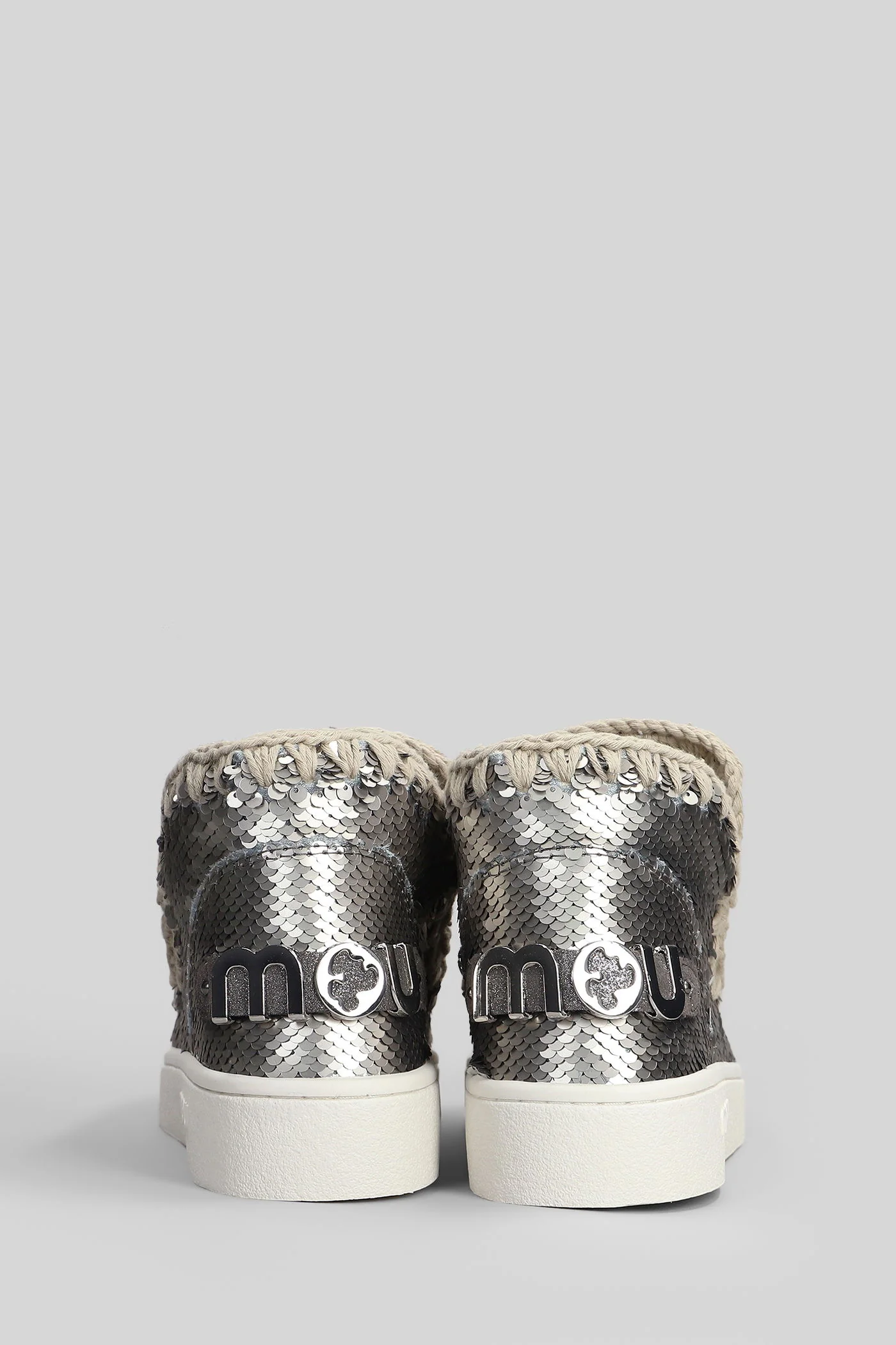 Eskimo Sneaker low heels Ankle boots in Gunmetal fabric - Image 4