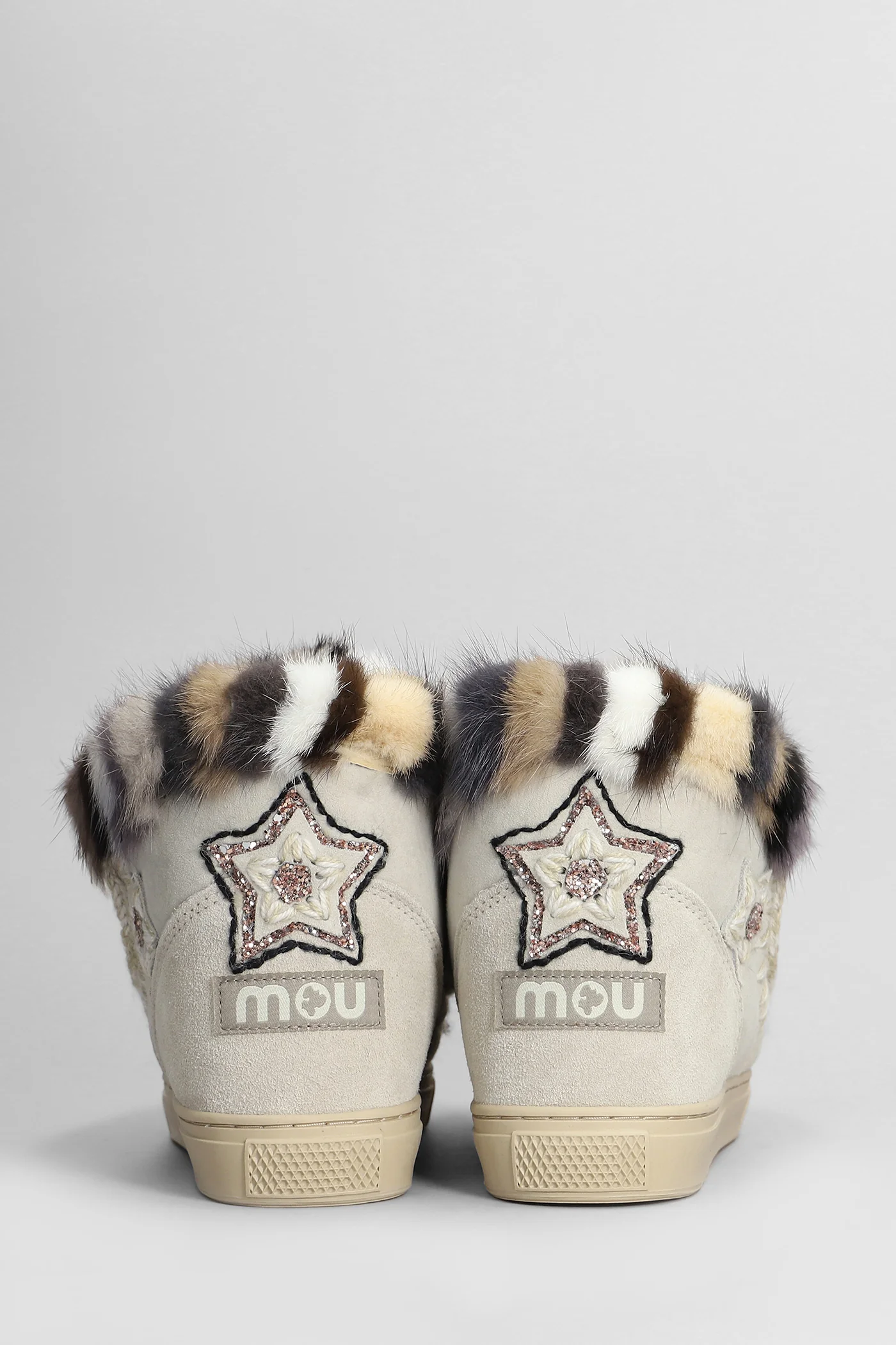 Eskimo sneaker star low heels Ankle boots in beige suede - Image 4
