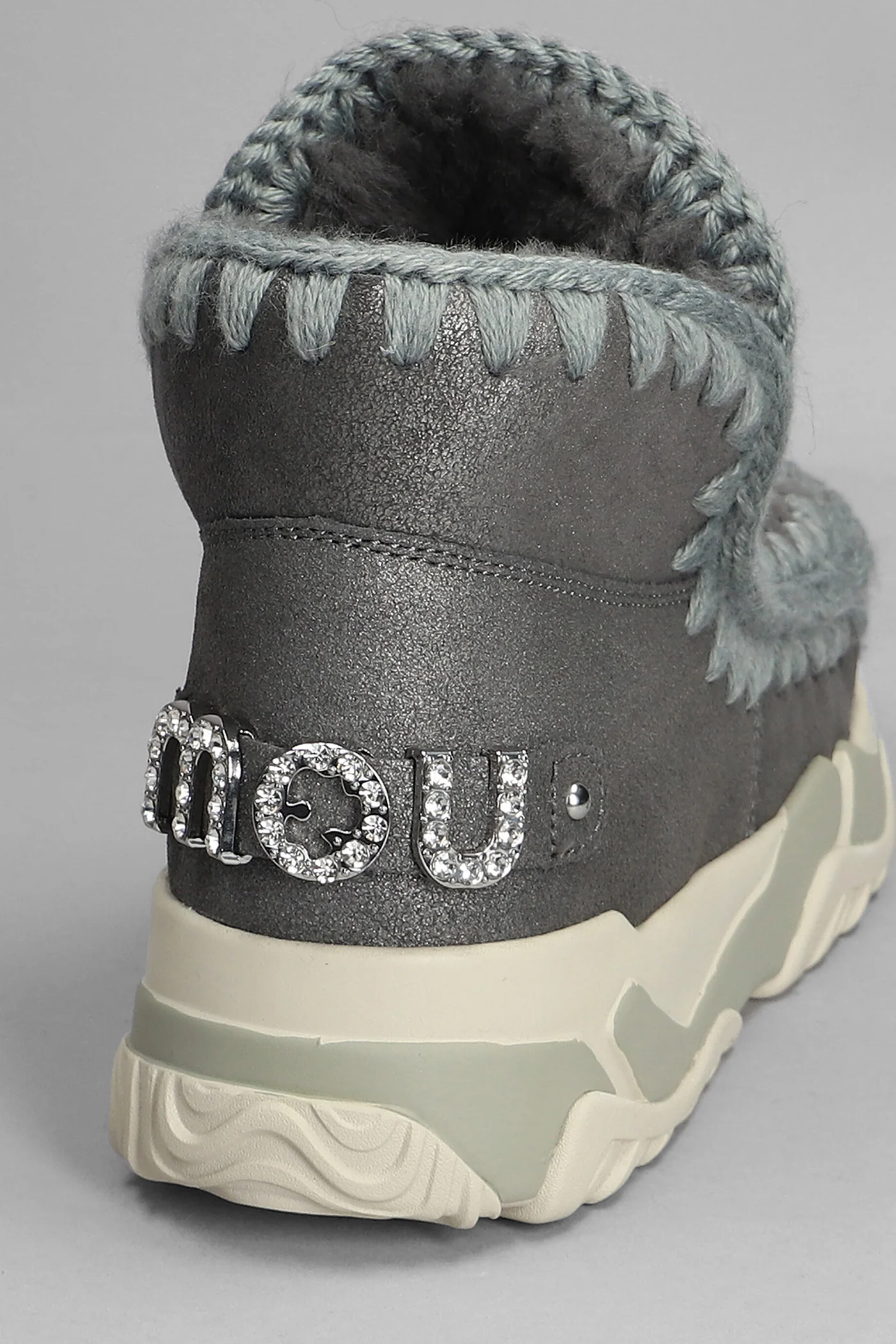 Eskimo Trainer low heels Ankle boots in grey leather - Image 5