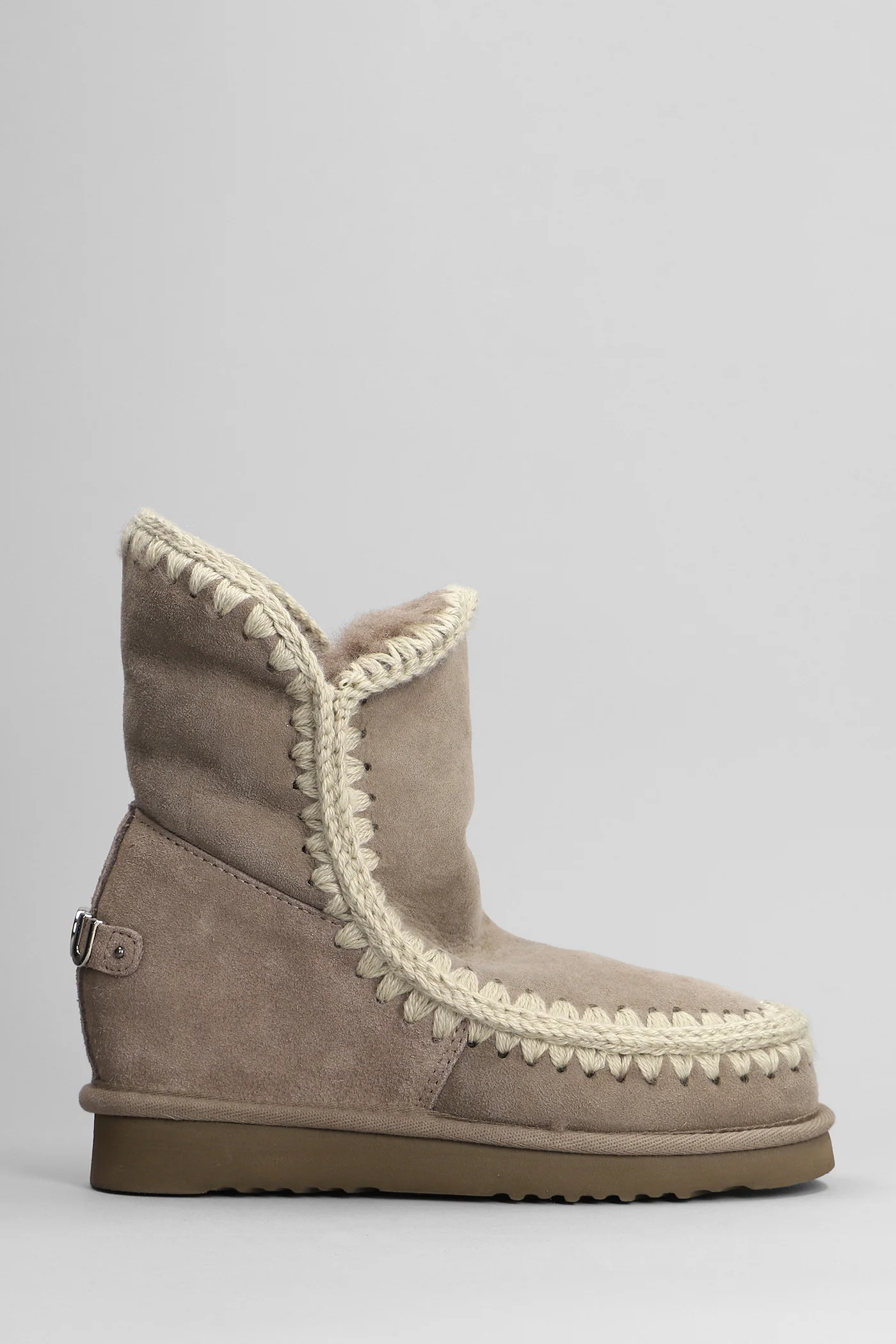 Inner wedge Ankle boots inside wedge in grey suede