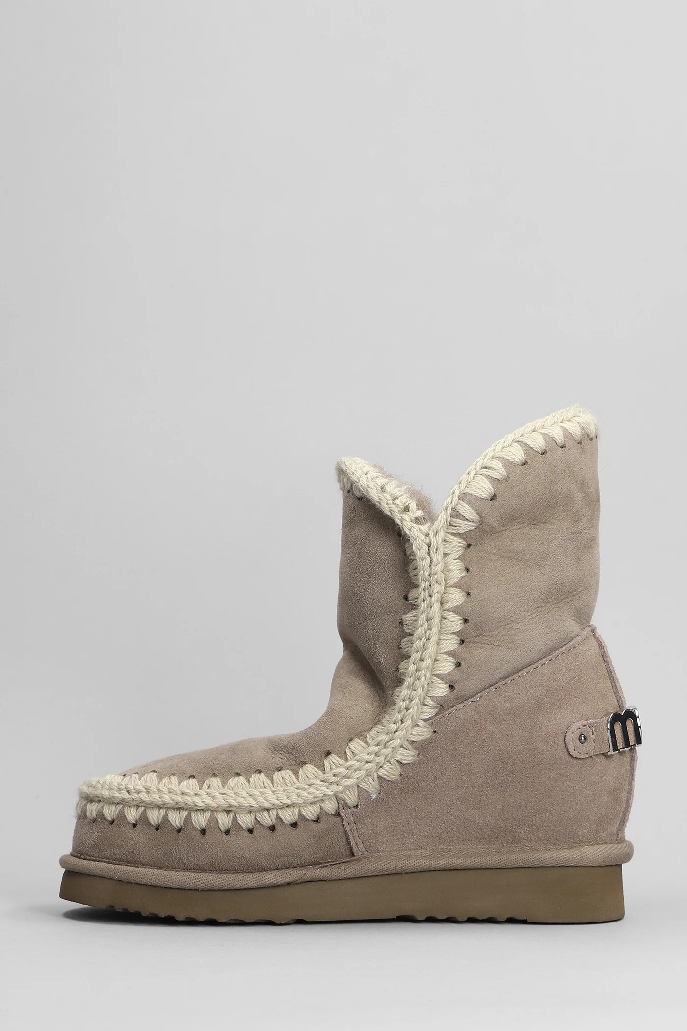 Inner wedge Ankle boots inside wedge in grey suede - Image 3