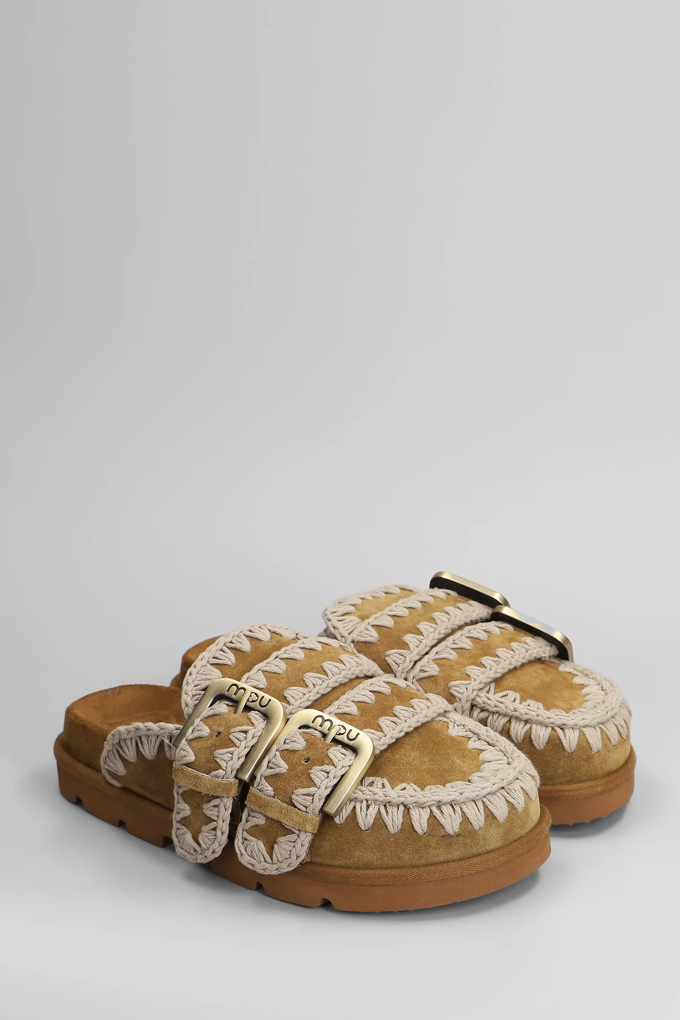 Low bio sabot Slipper-Mule in leather color suede - Image 2