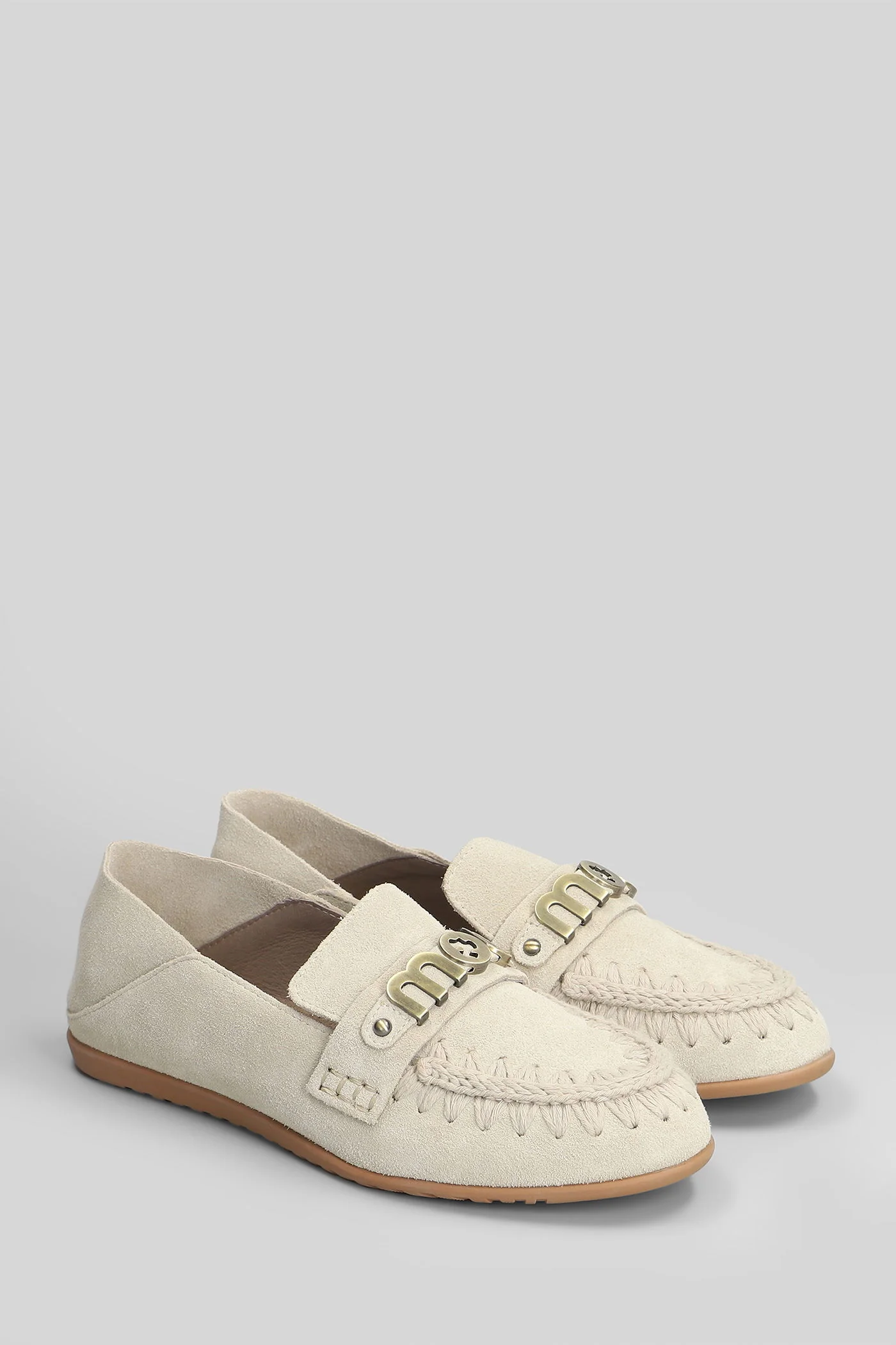 Slip-on Loafers in beige suede - Image 2
