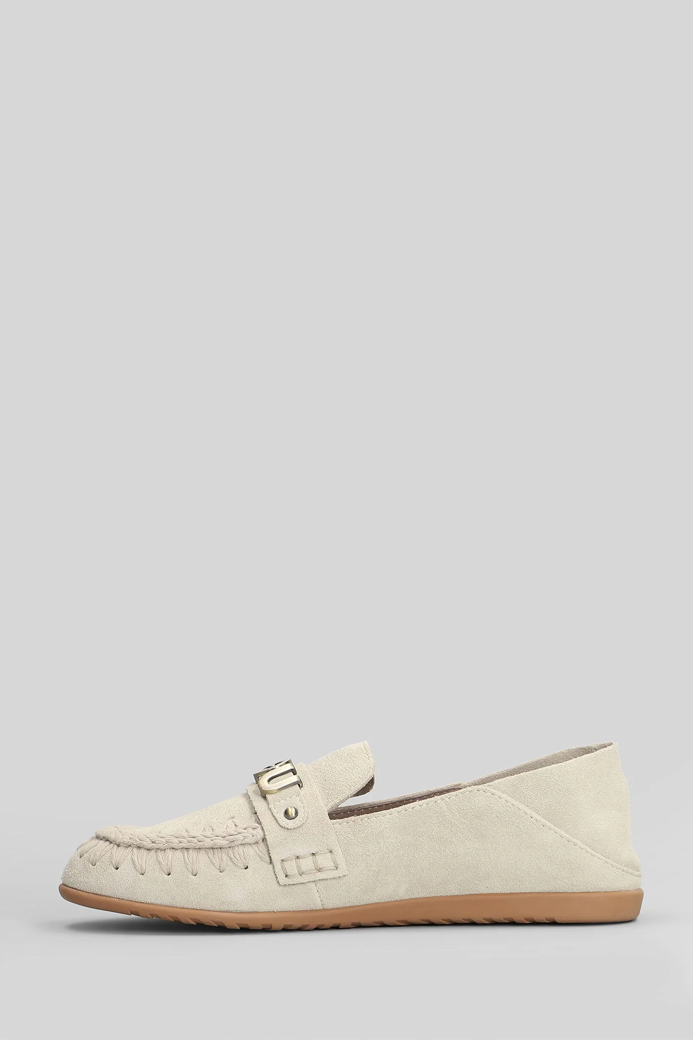 Slip-on Loafers in beige suede - Image 3