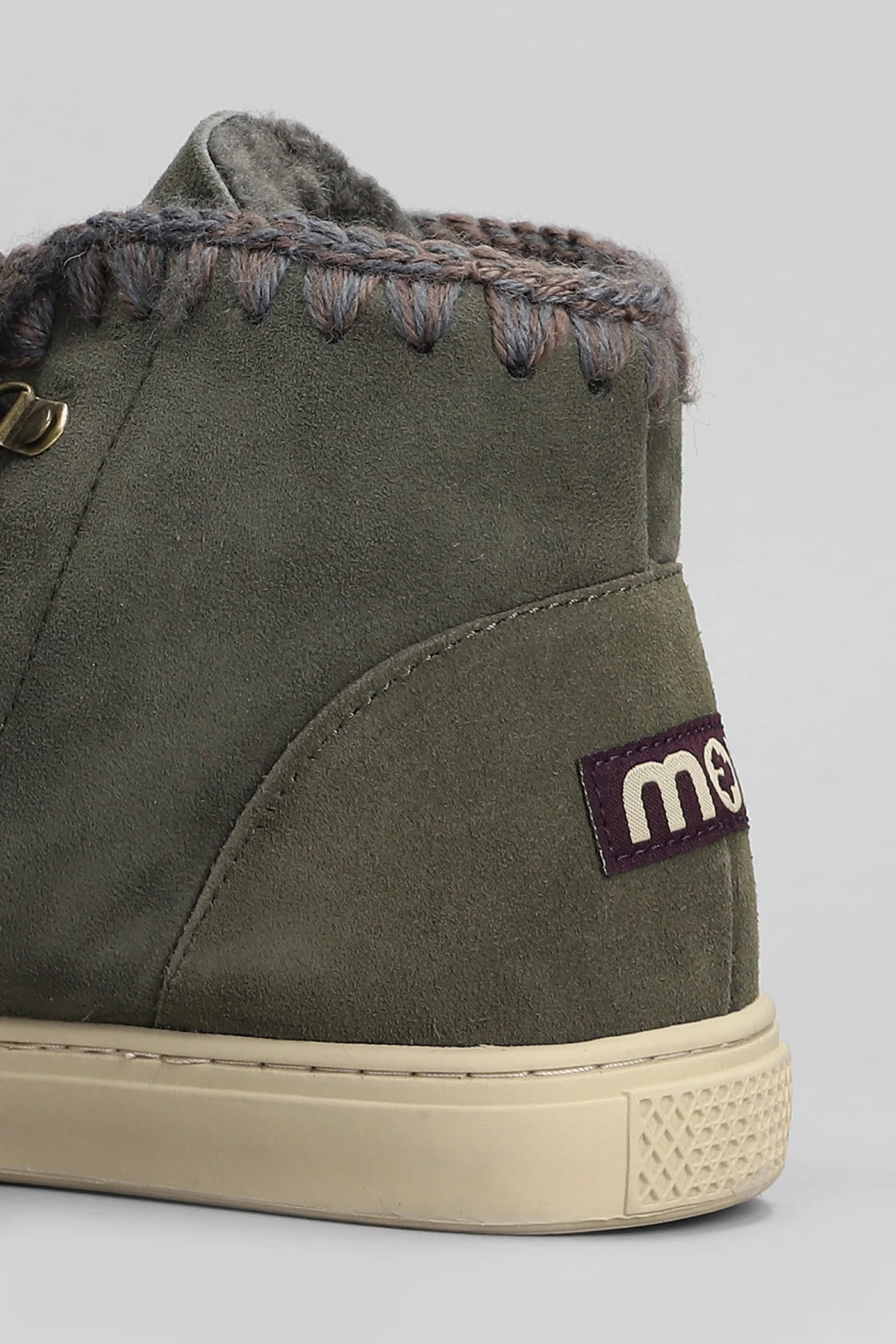 Sneaker lace up Sneakers in green suede - Image 5