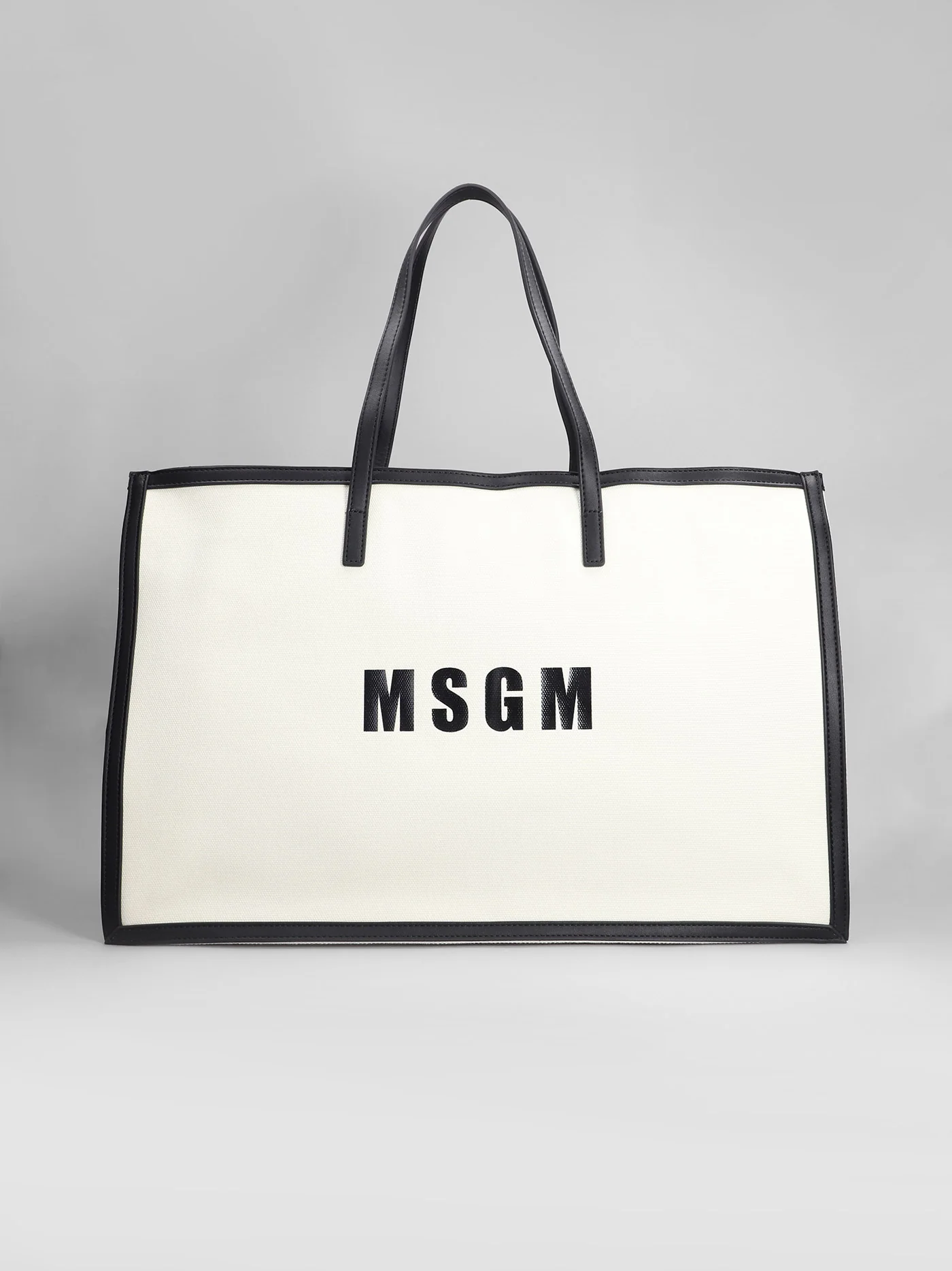 Hand bag in beige cotton