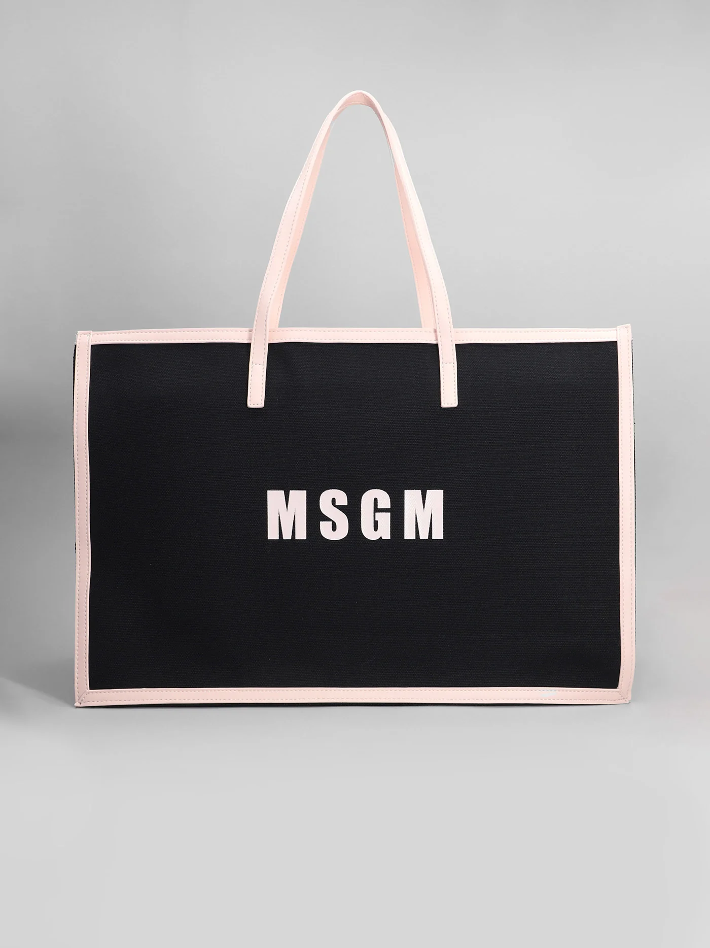 Hand bag in black cotton