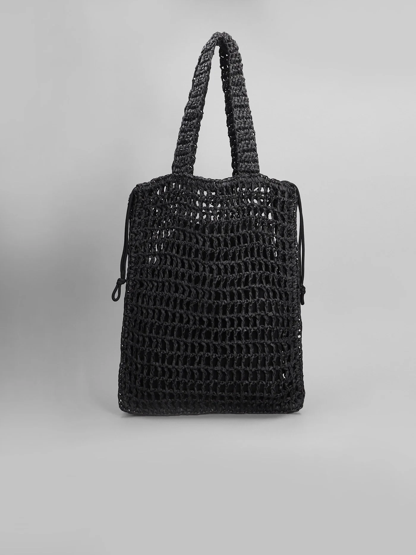 Raffia bag girl Hand bag in black raffia - Image 3