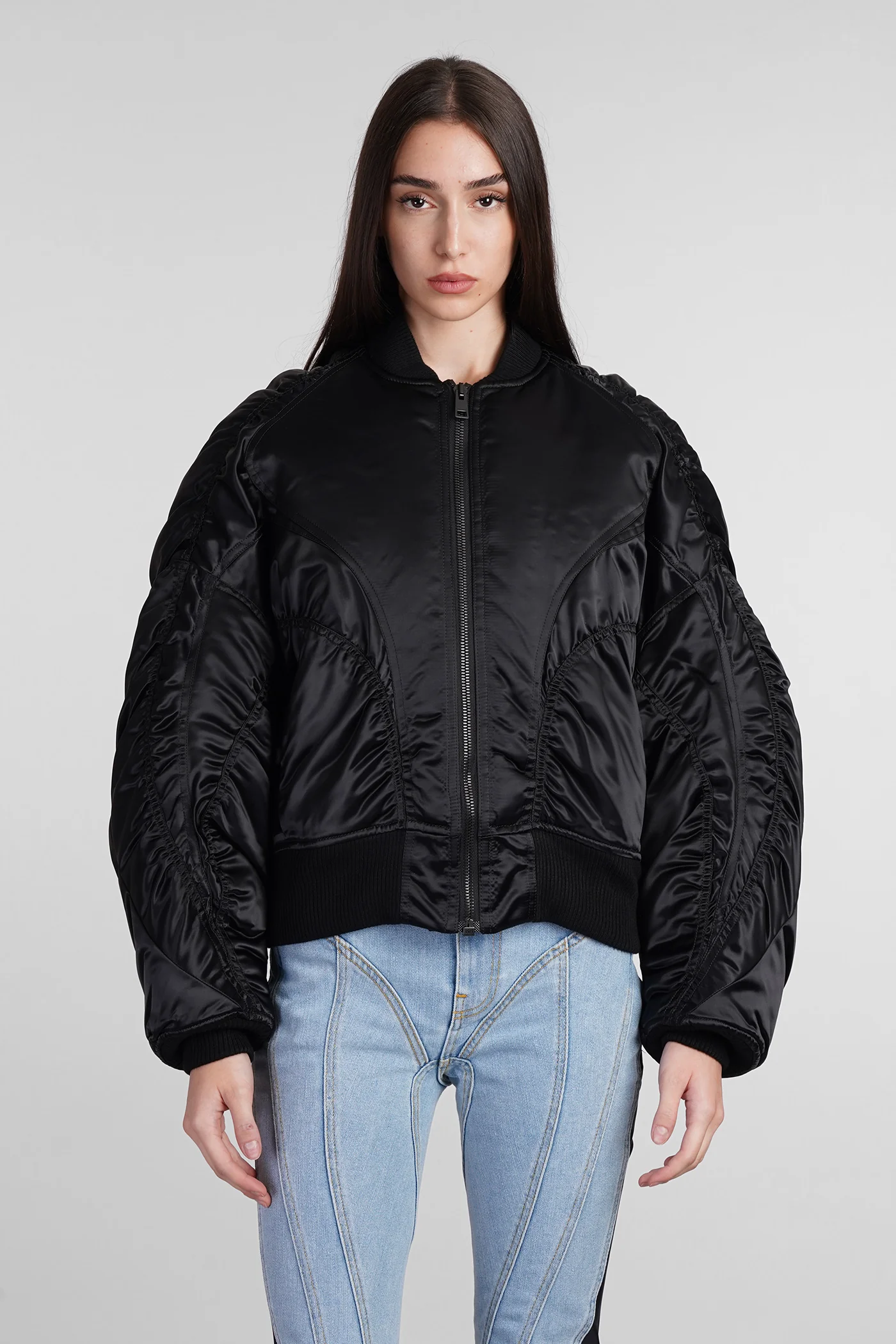 Bomber Jacket in black nylon